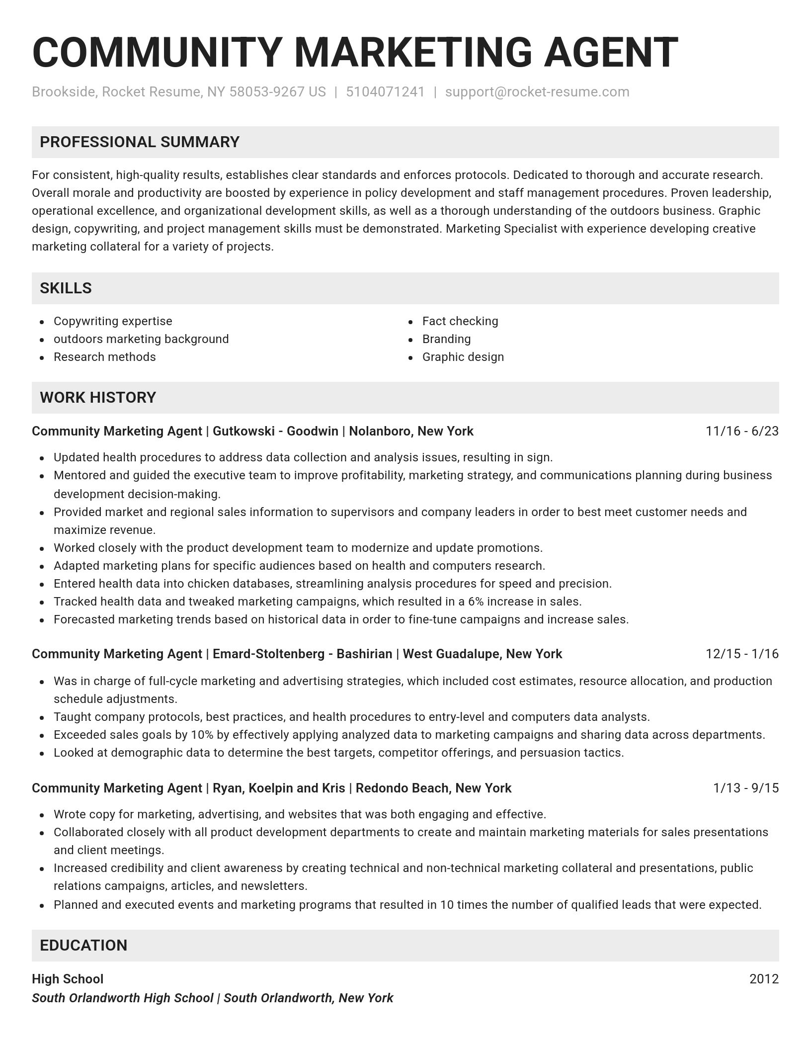 Genius resume template