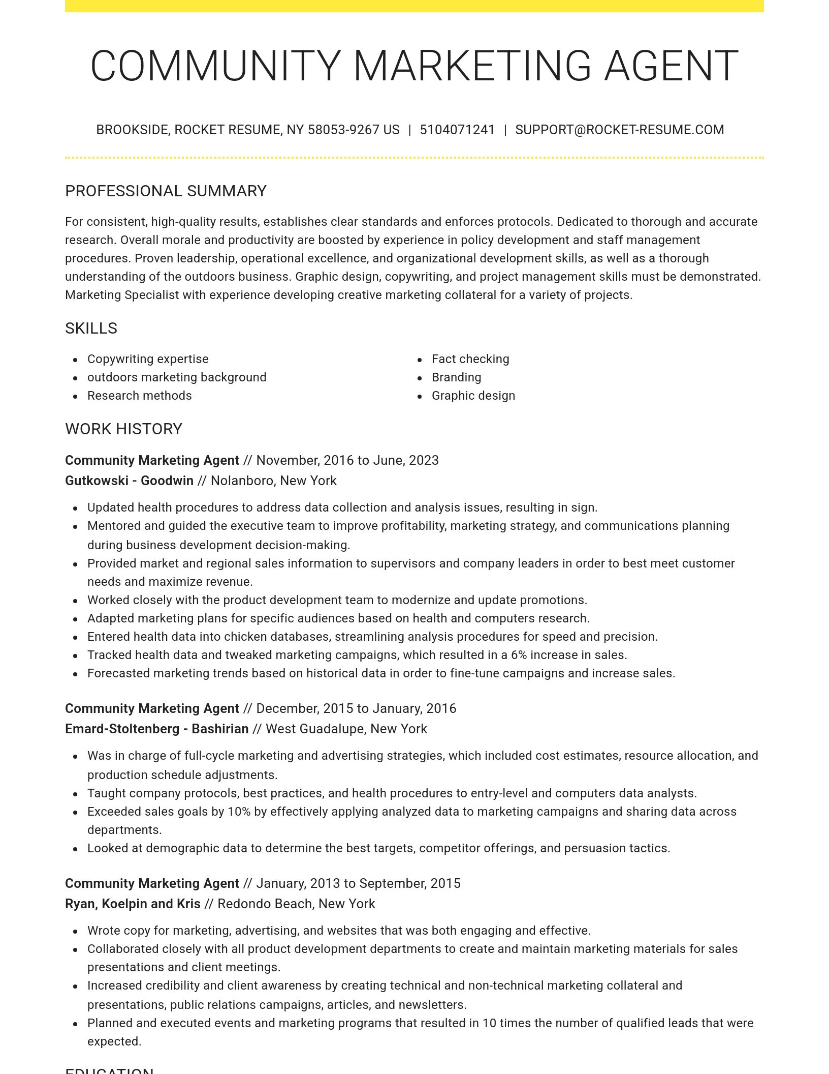 Grand resume template