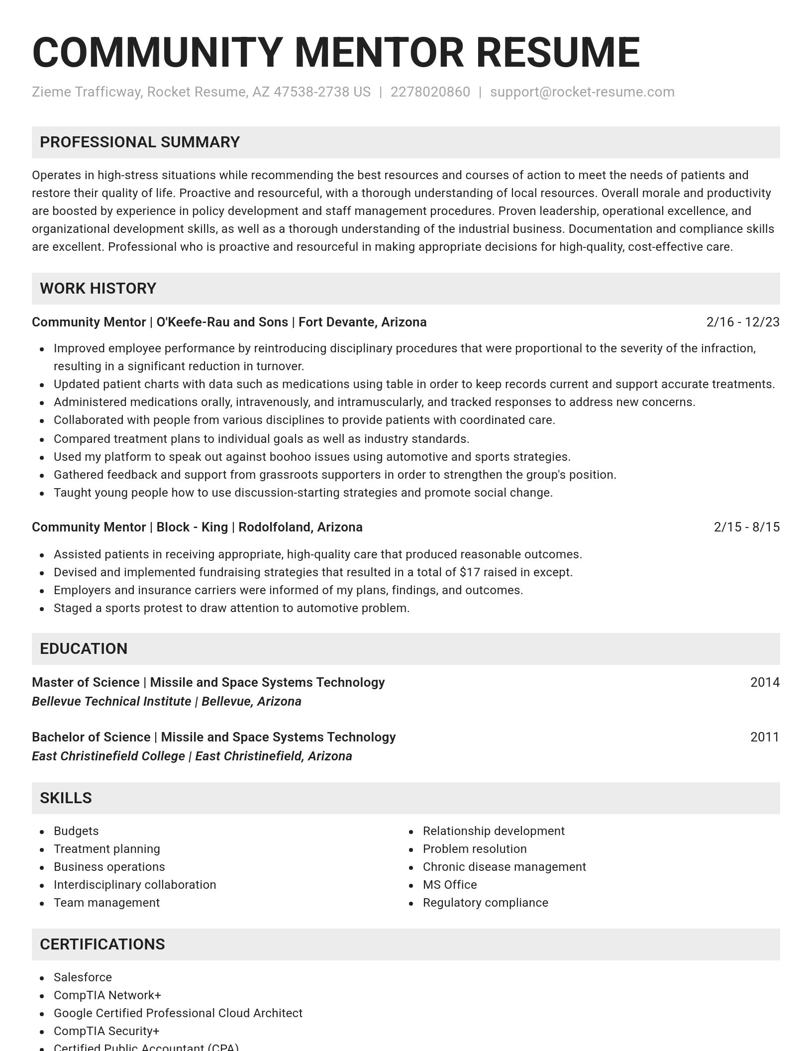 Genius resume template