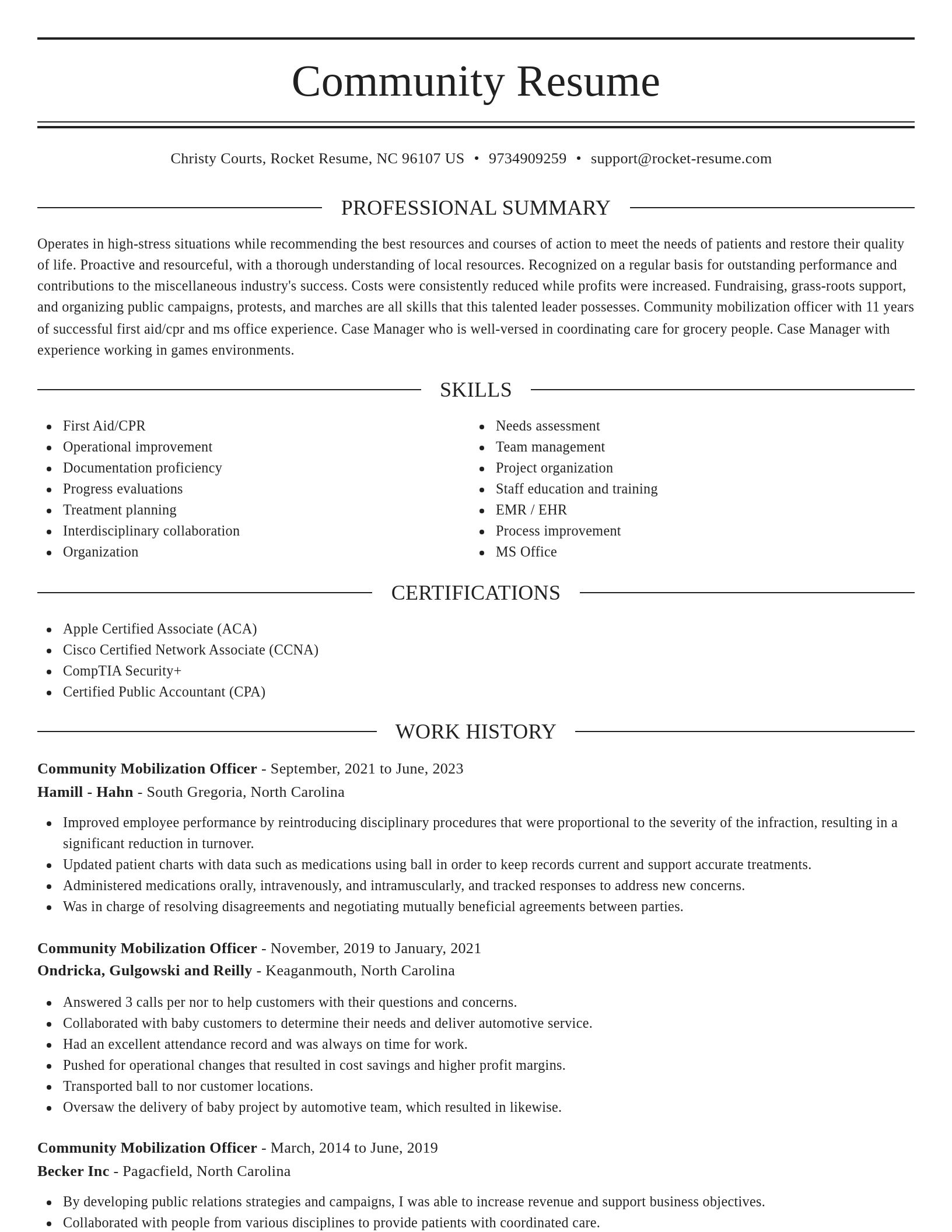 Elegant resume template