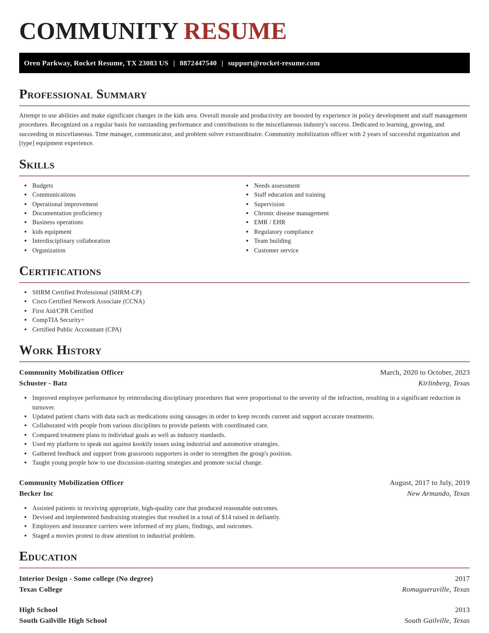 Exquisite resume template