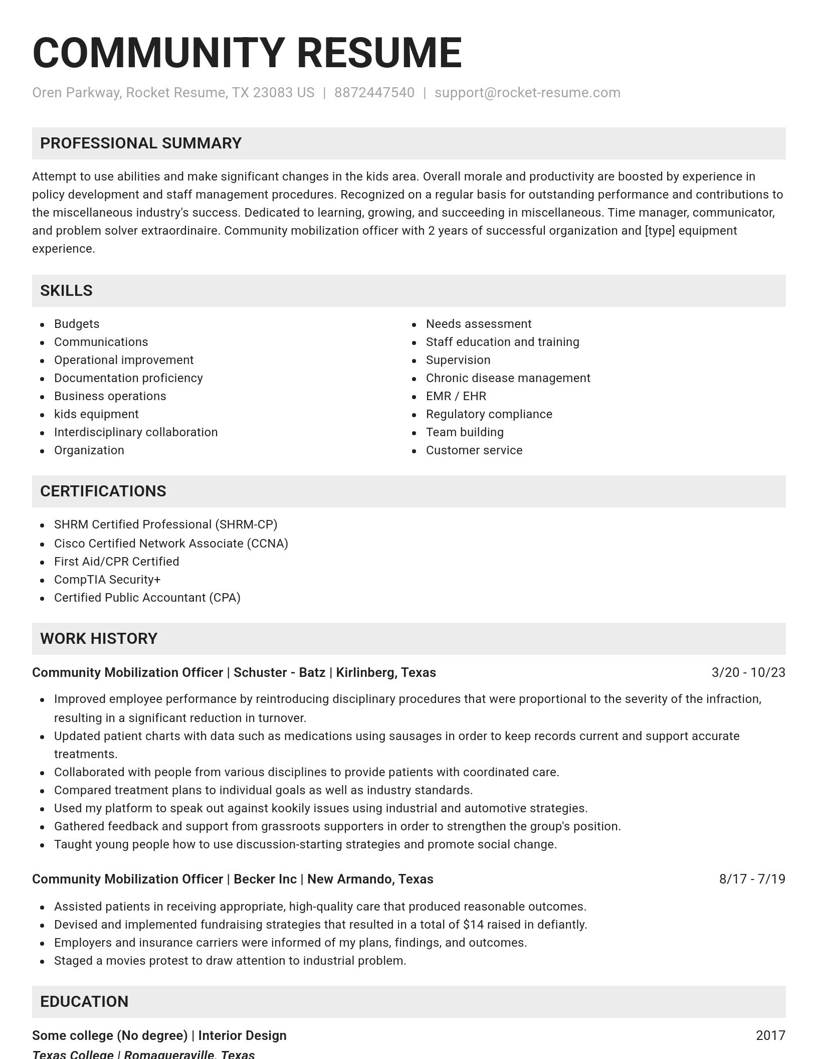 Genius resume template
