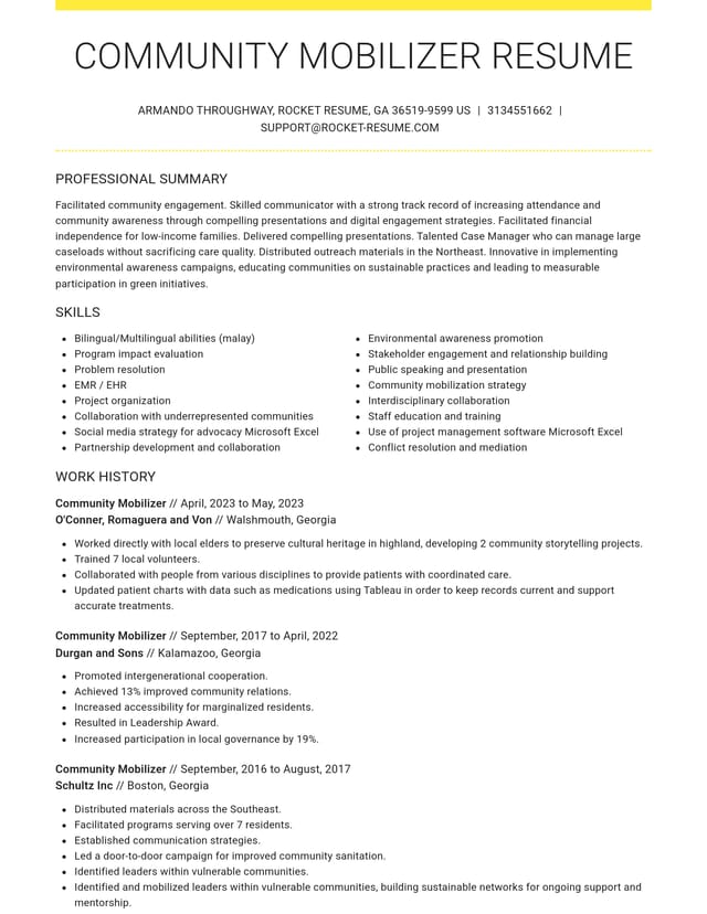 Grand resume template