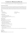 Community Moderator resume template