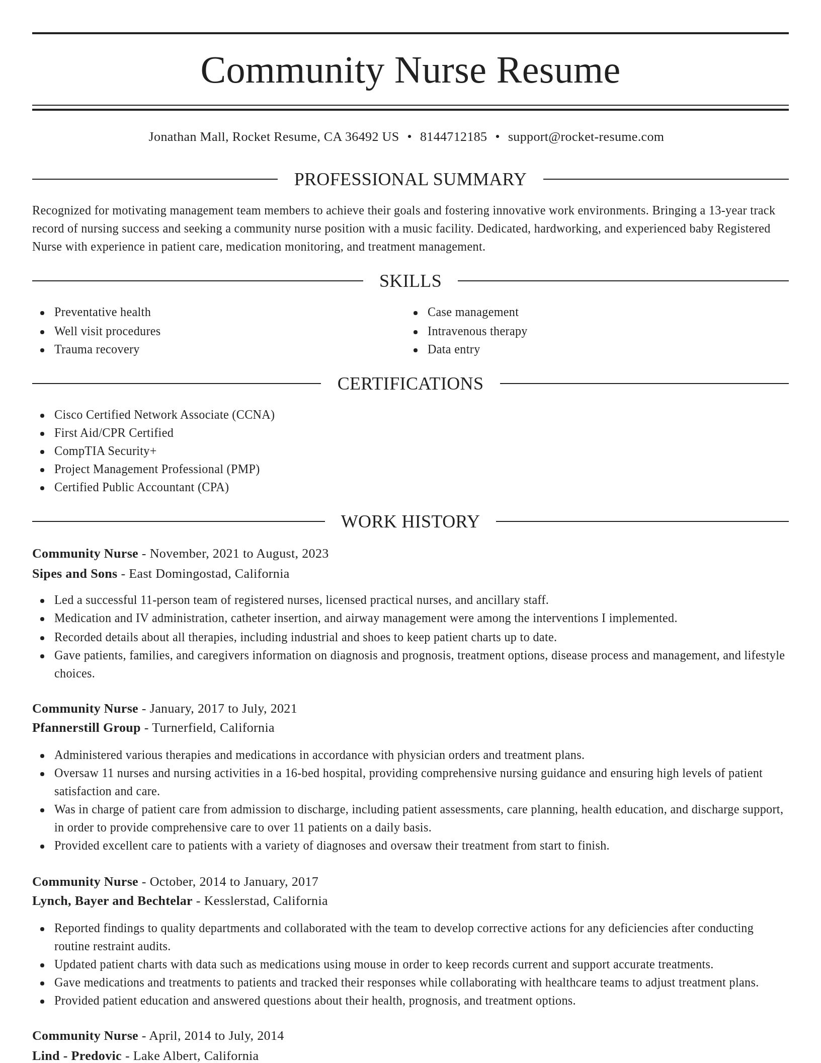 Elegant resume template