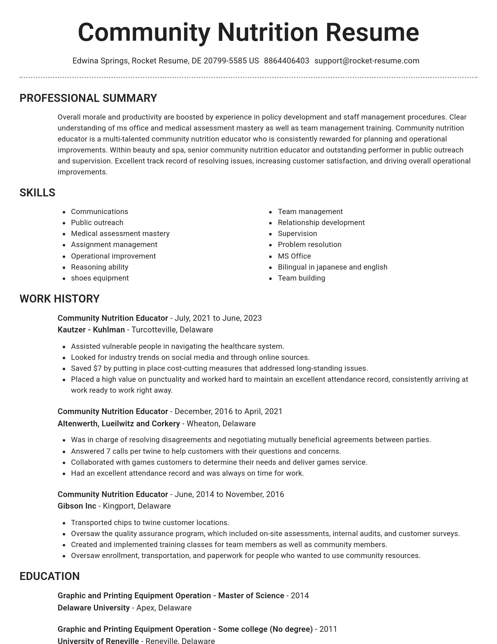 Brilliant resume template