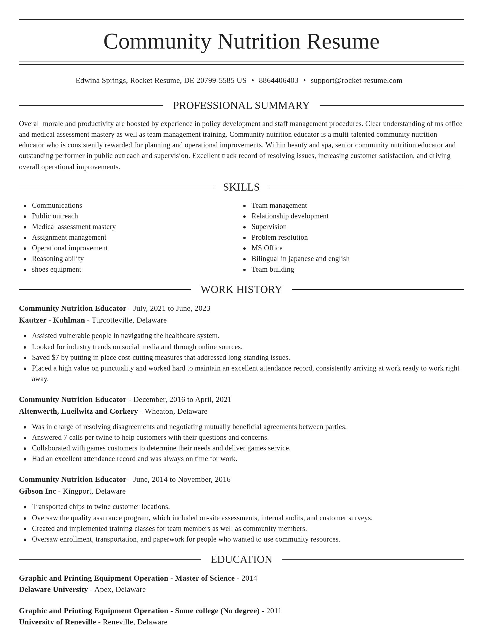 Elegant resume template