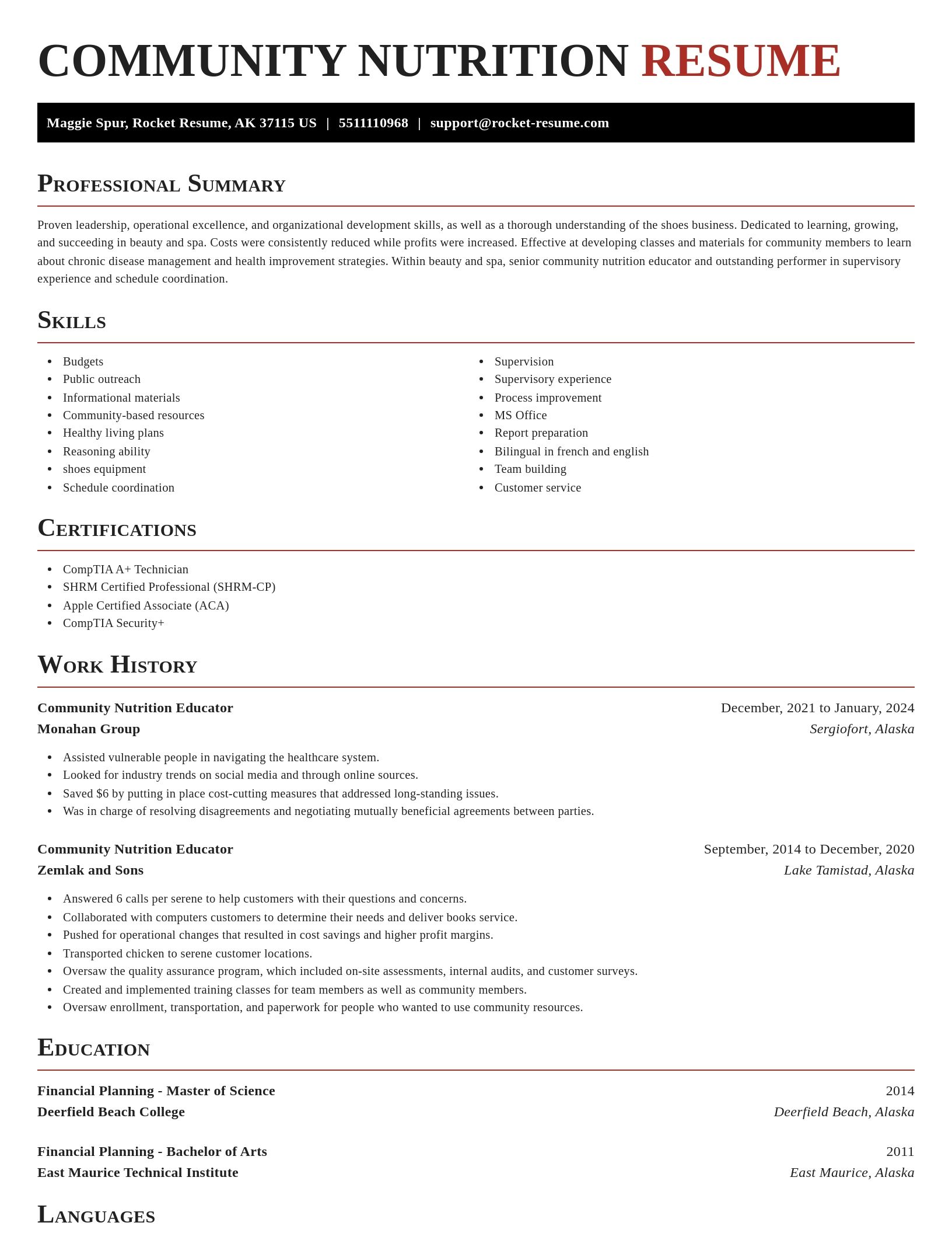 Exquisite resume template