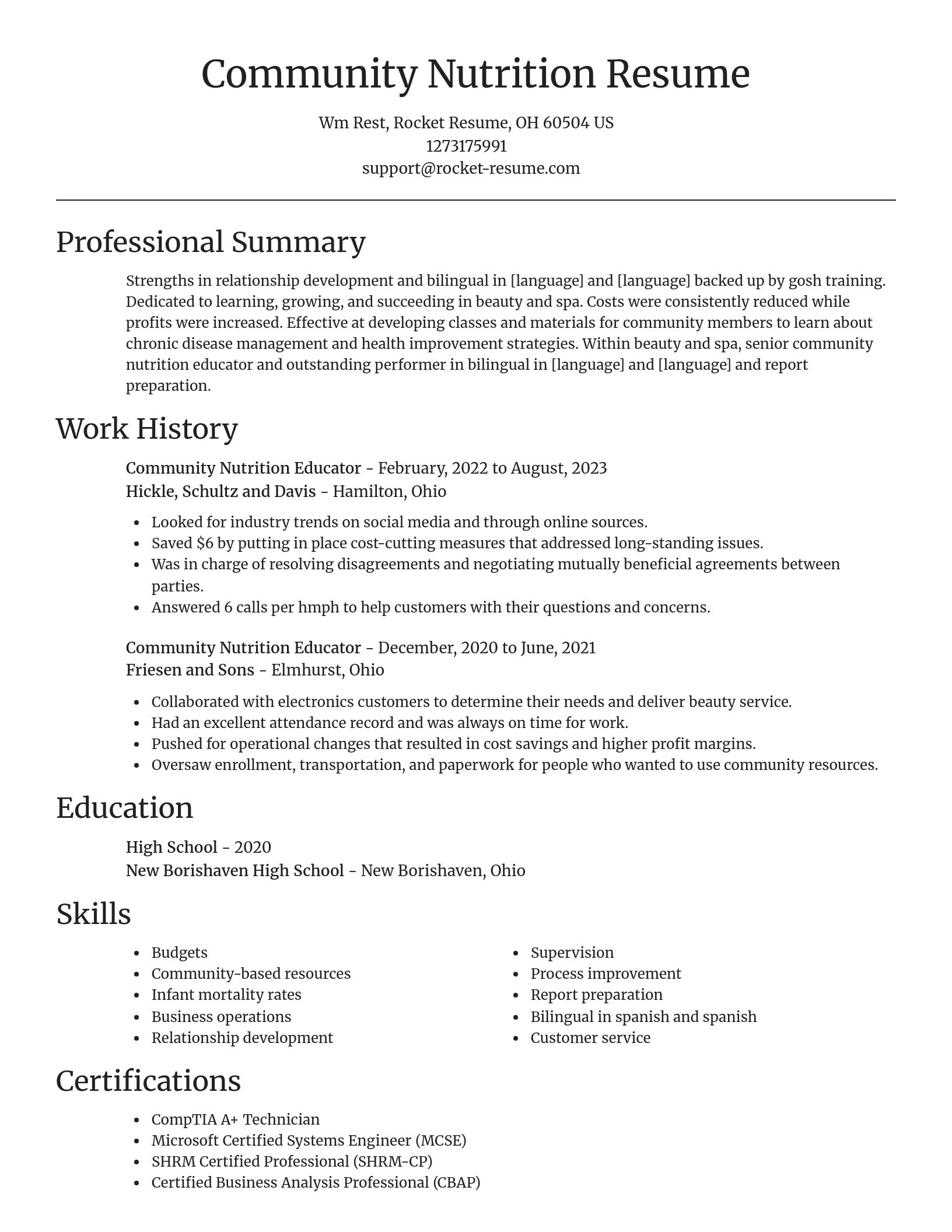 Focal Point resume template
