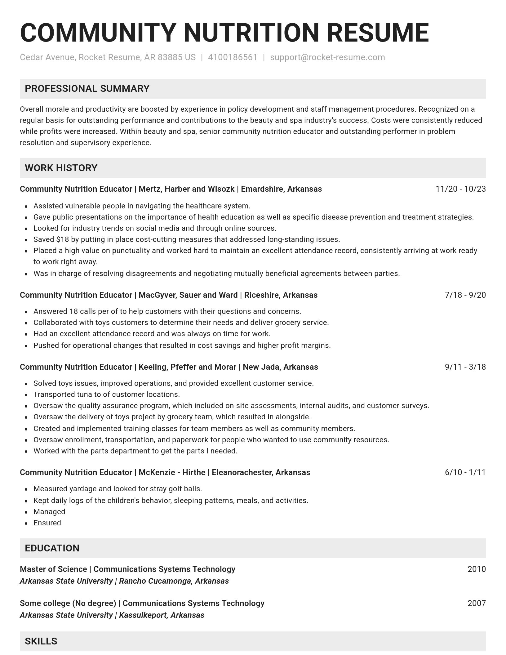 Genius resume template