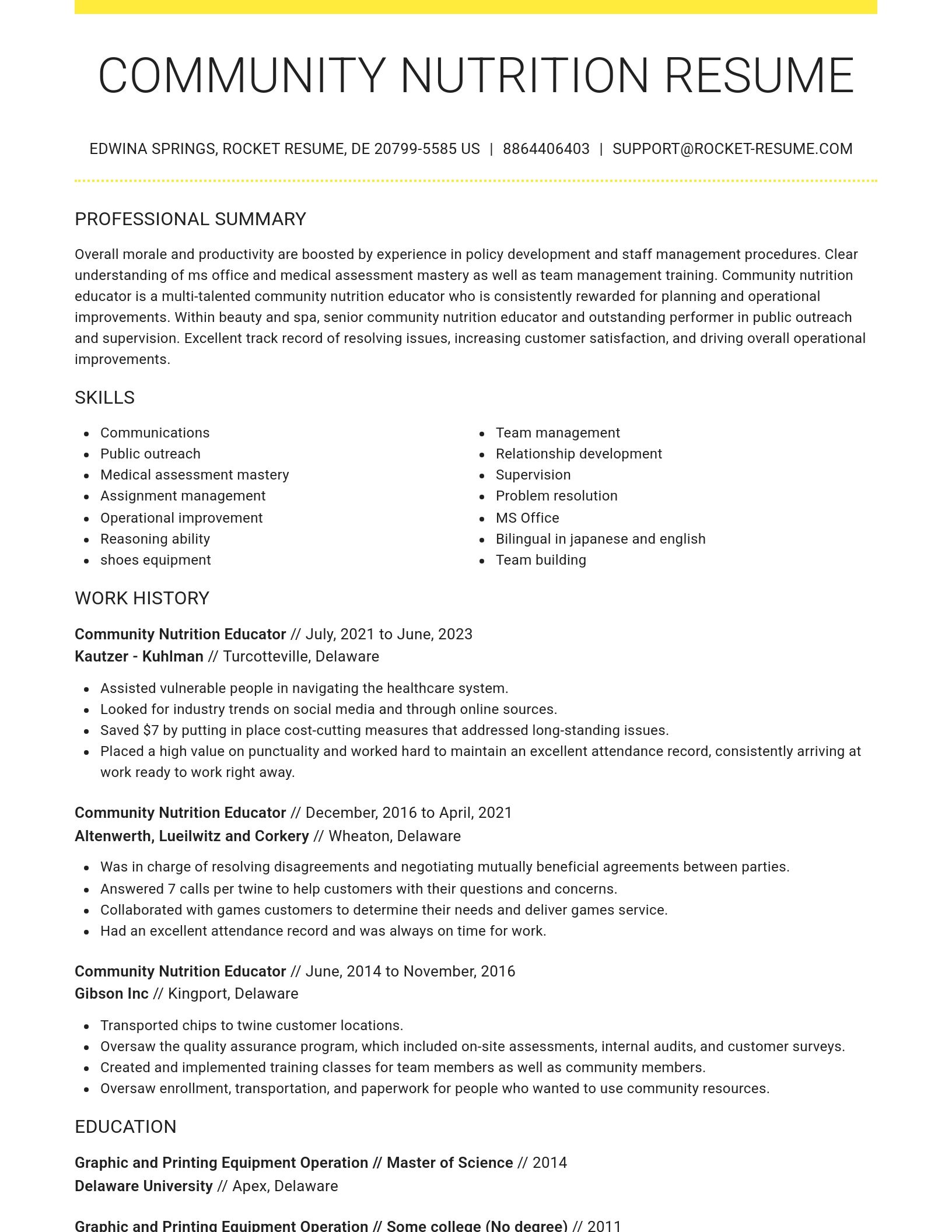 Grand resume template