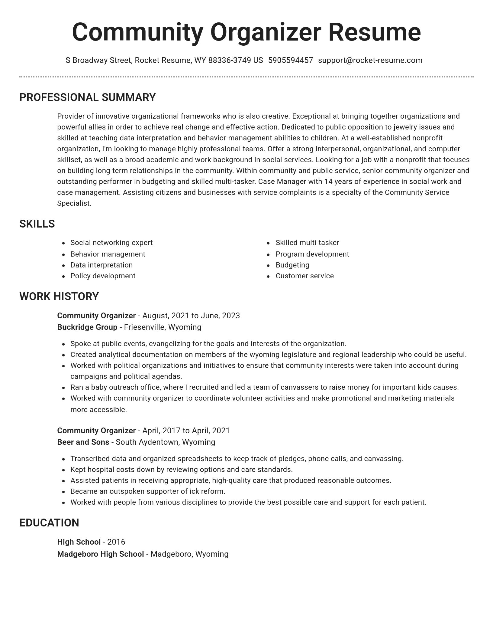 Brilliant resume template