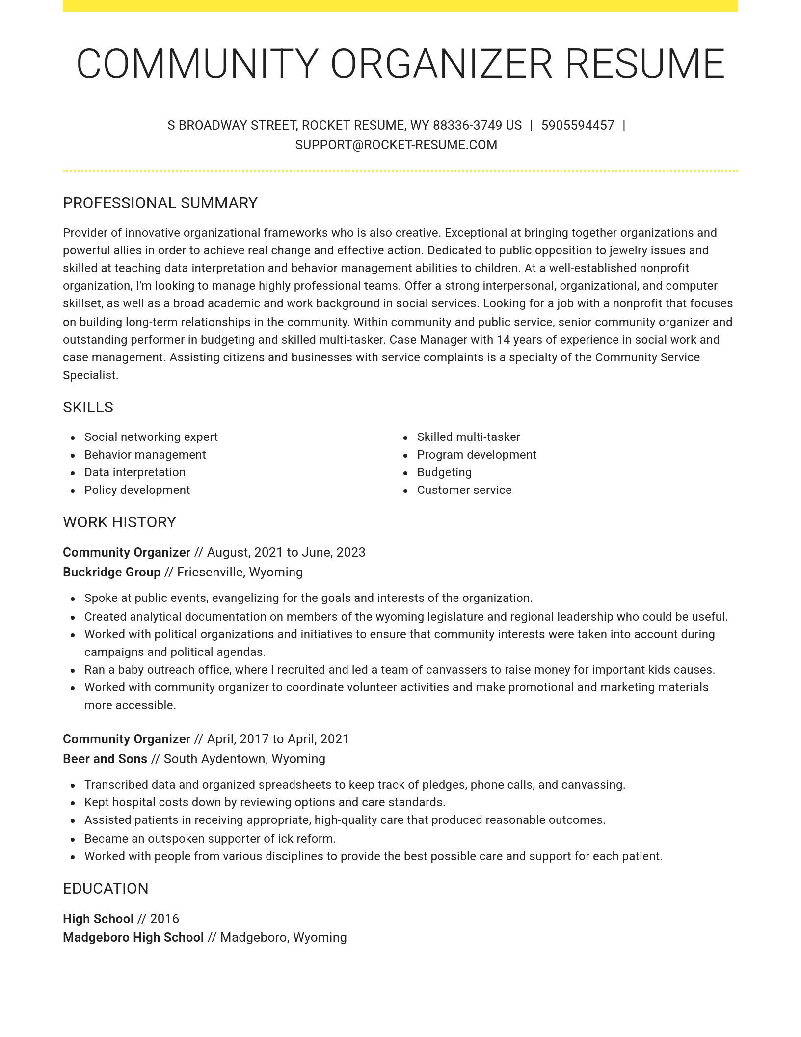 Grand resume template
