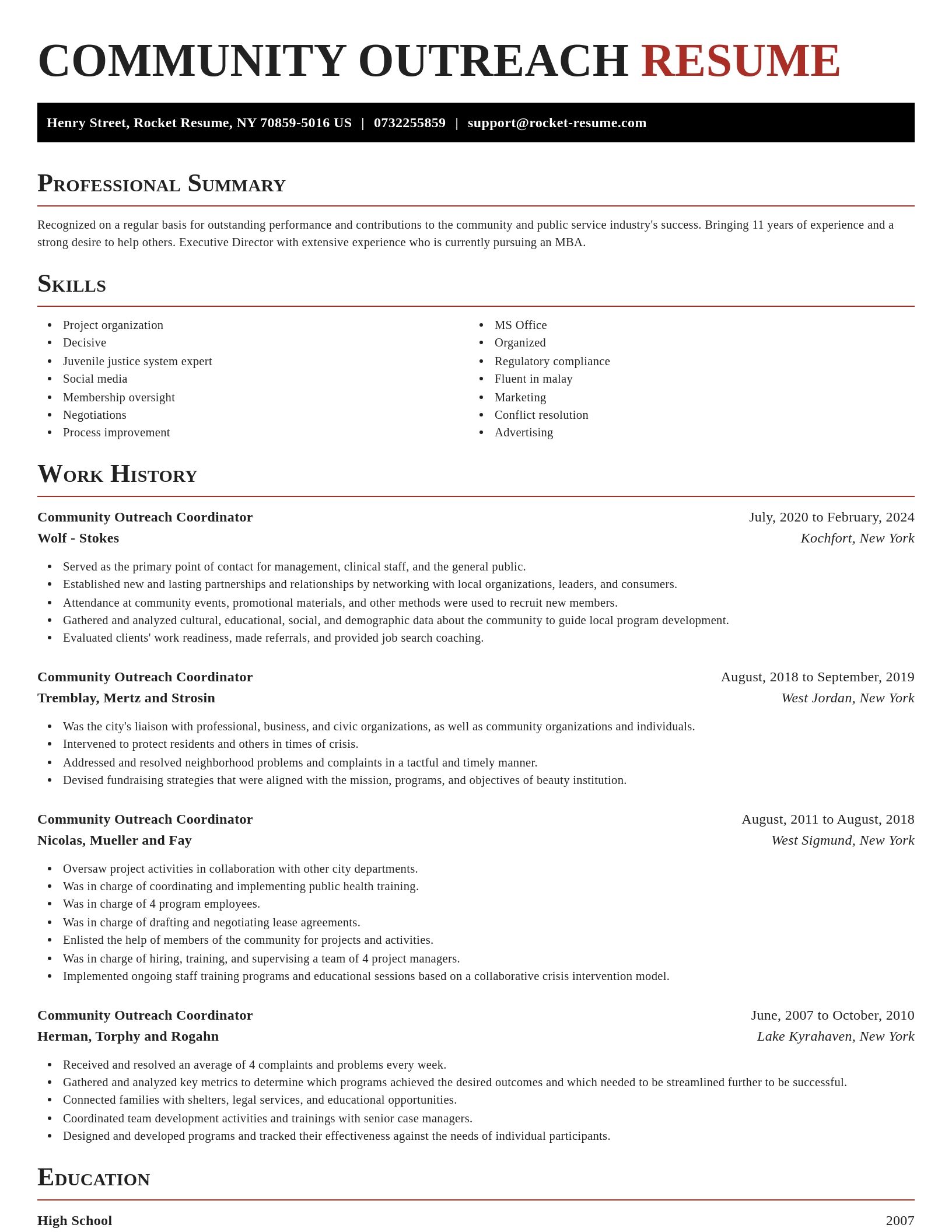Exquisite resume template