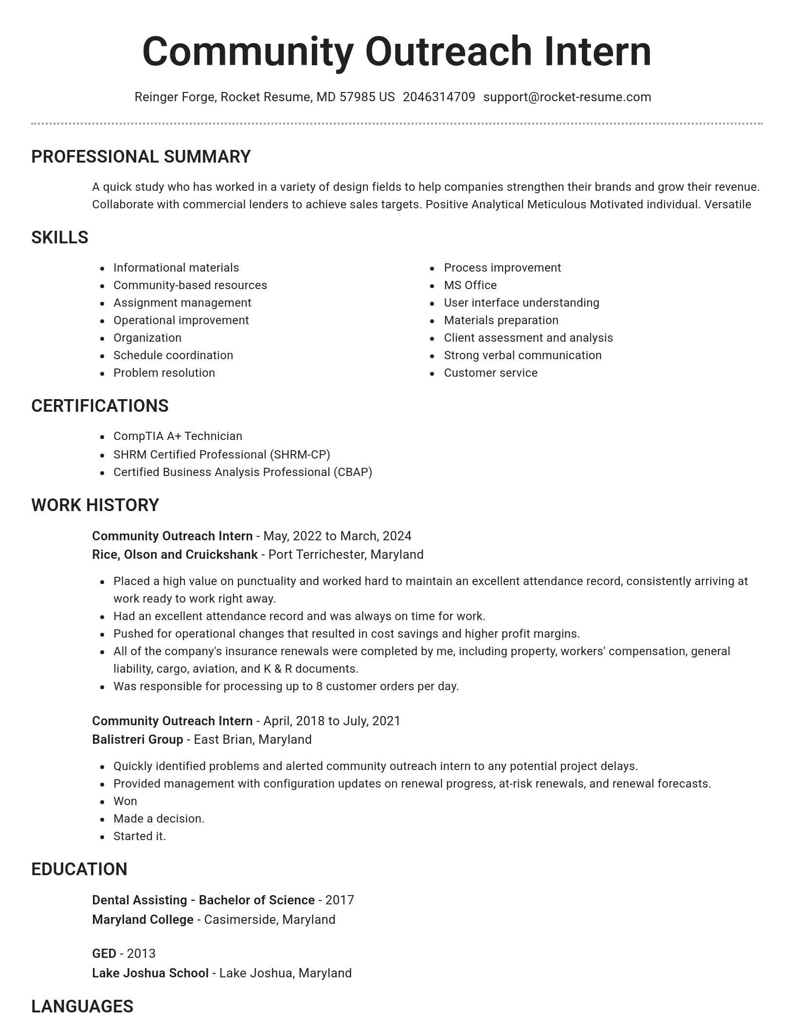 Brilliant resume template