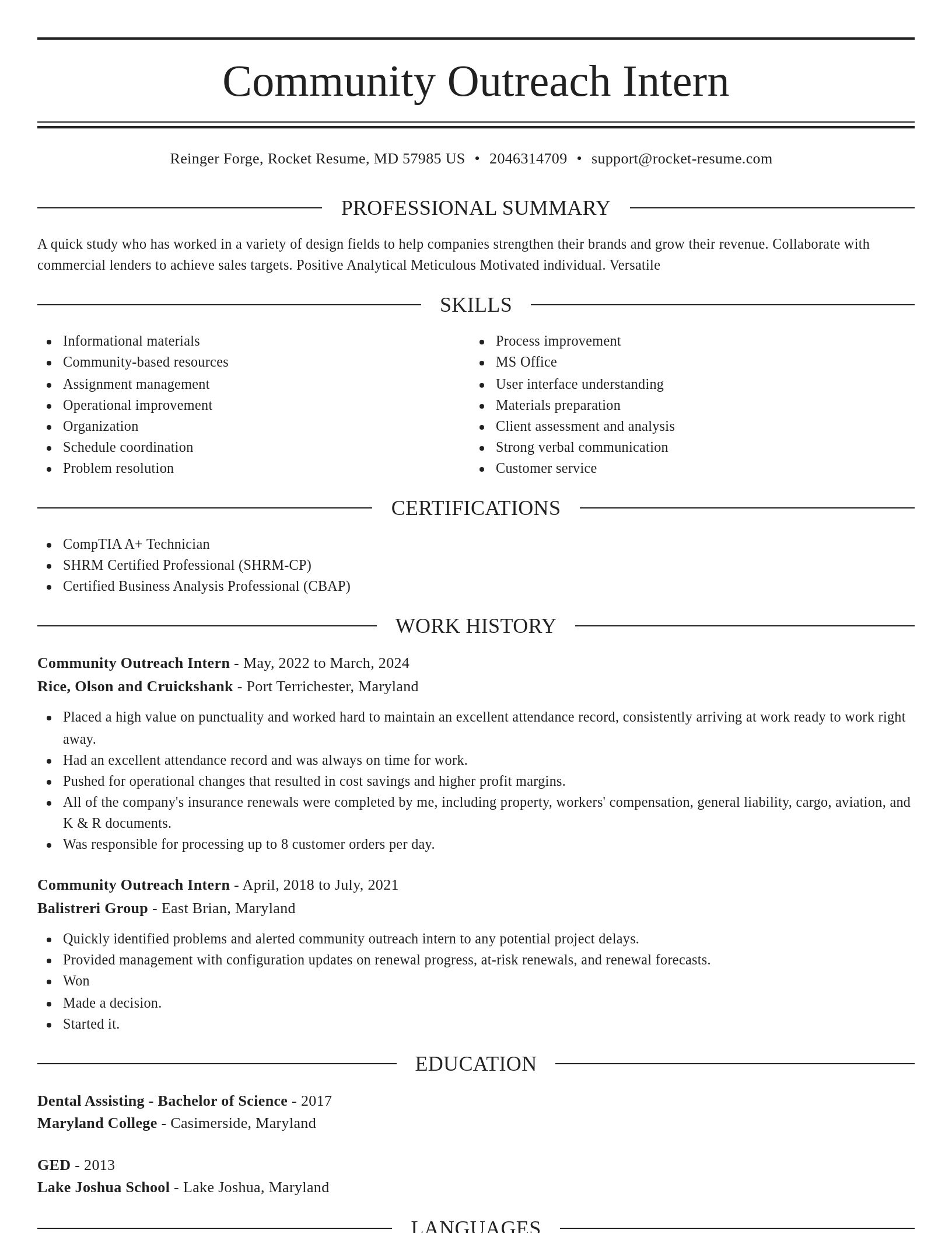 Elegant resume template