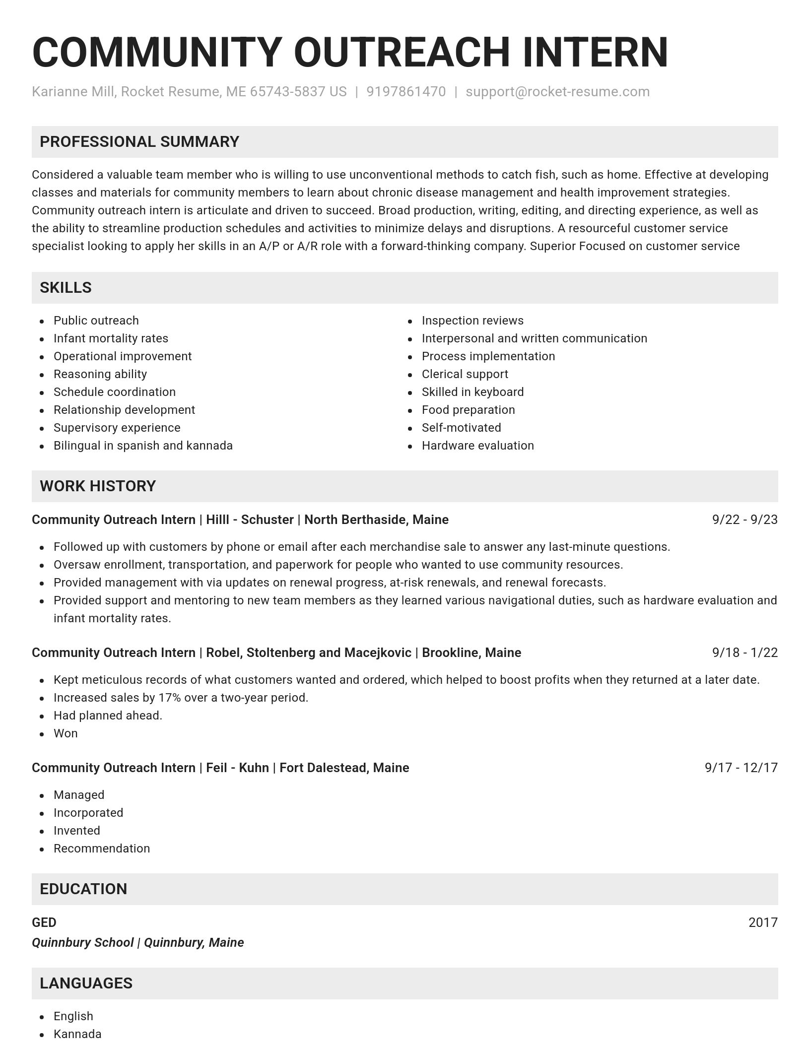 Genius resume template