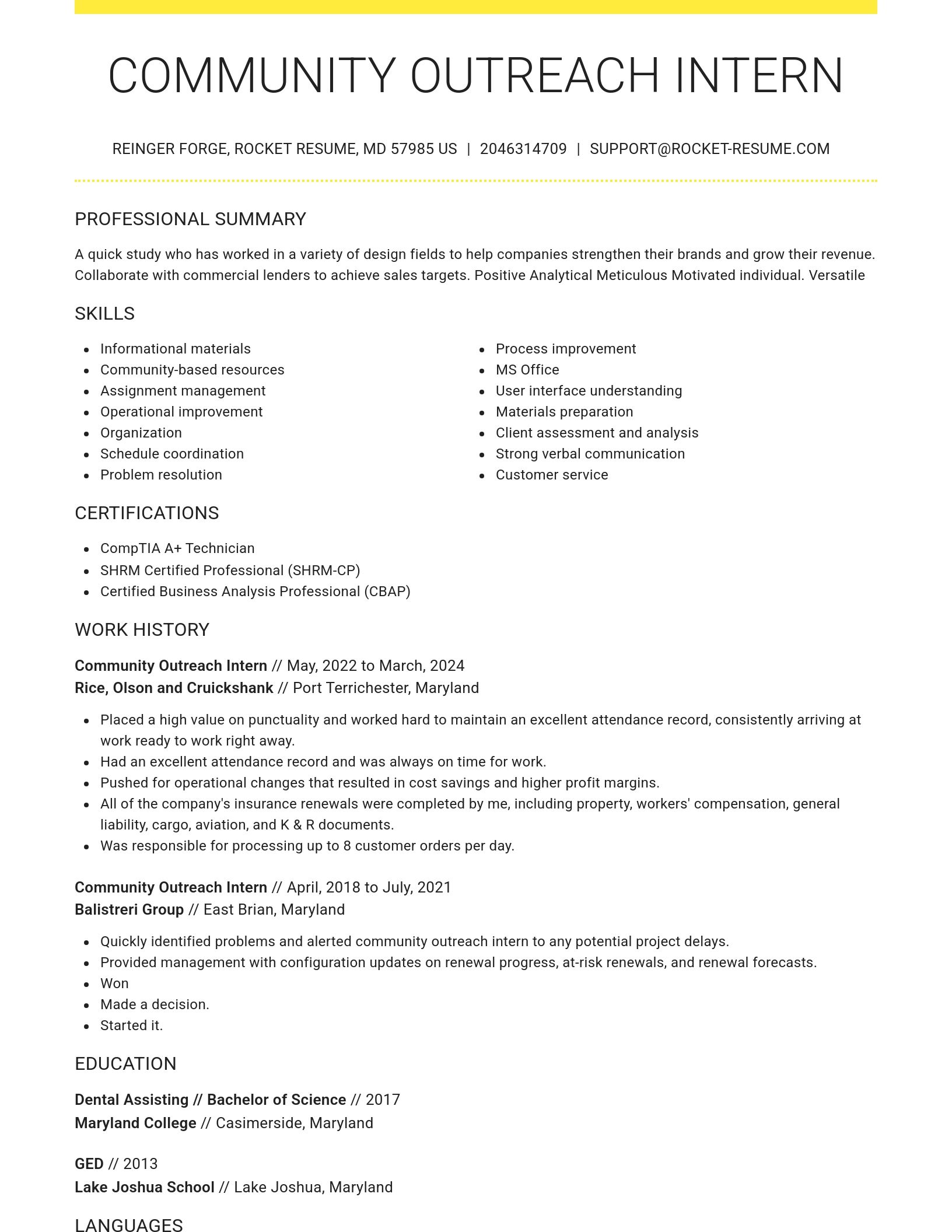 Grand resume template