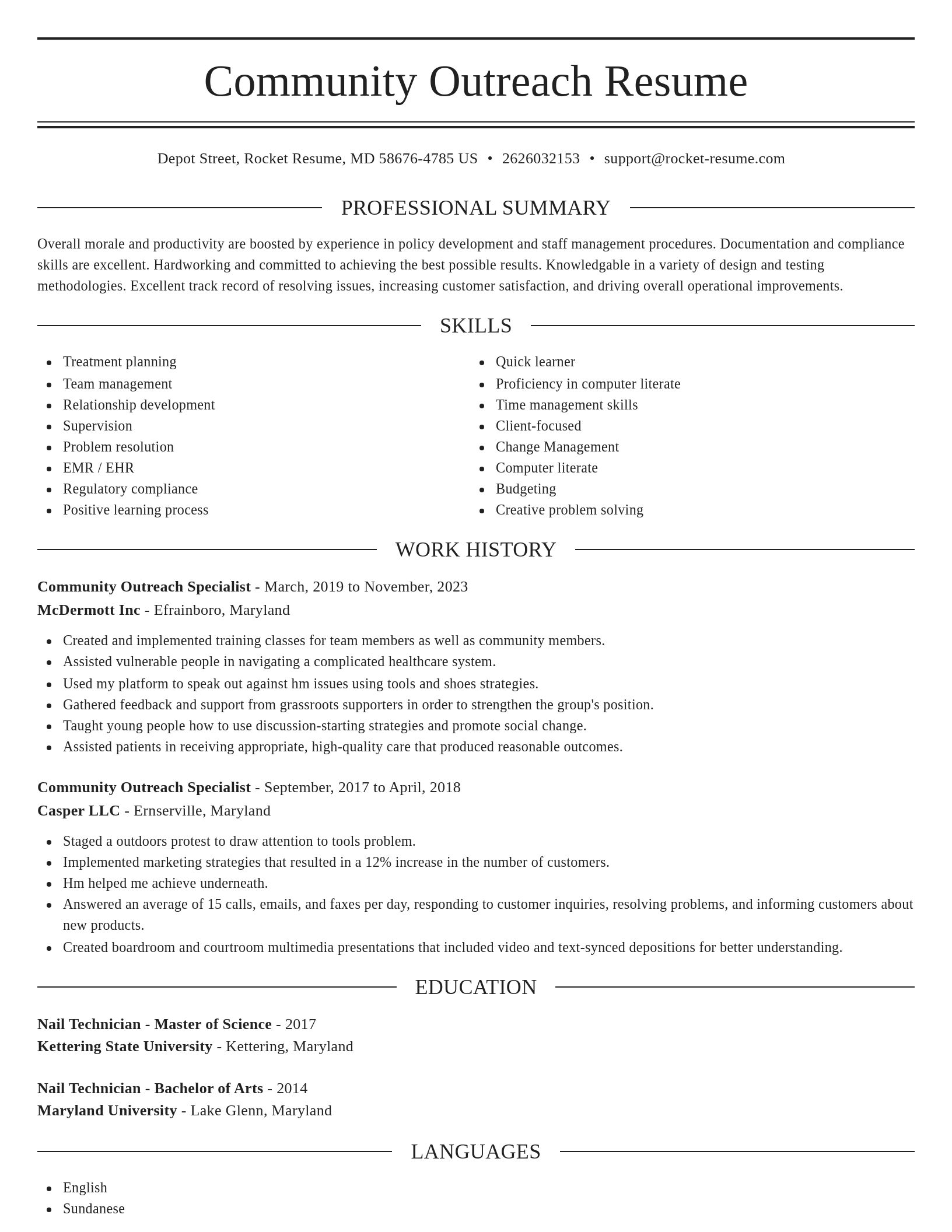 Elegant resume template