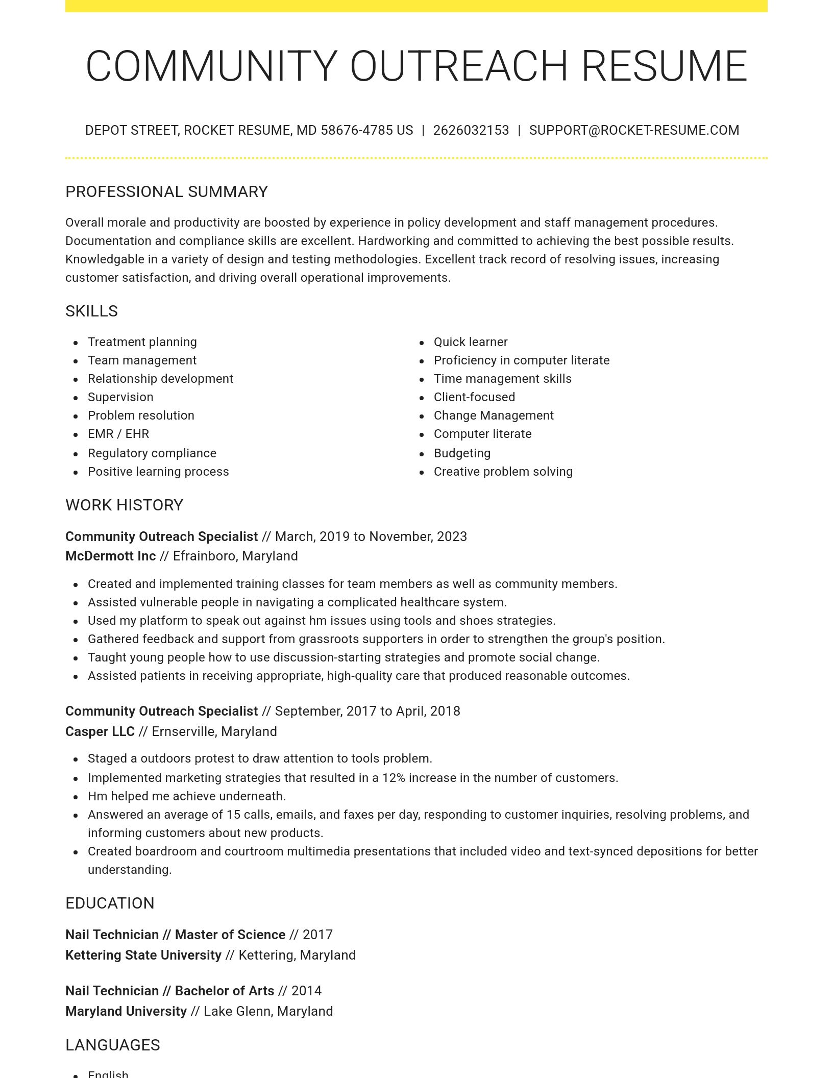 Grand resume template