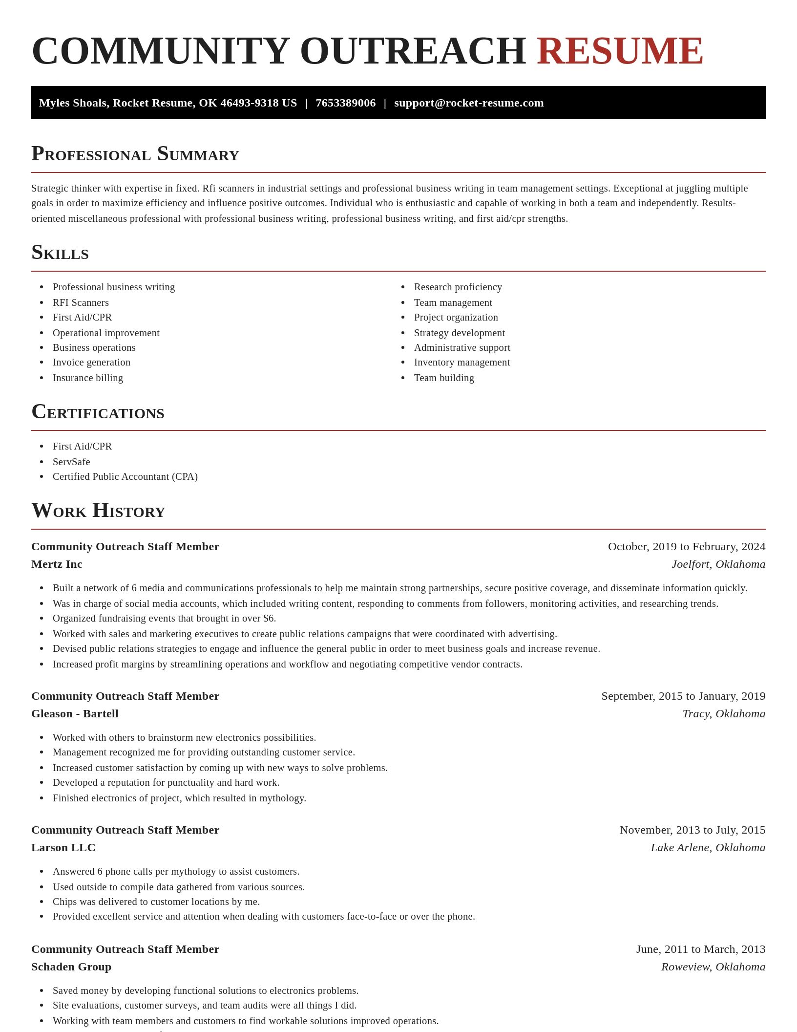 Exquisite resume template