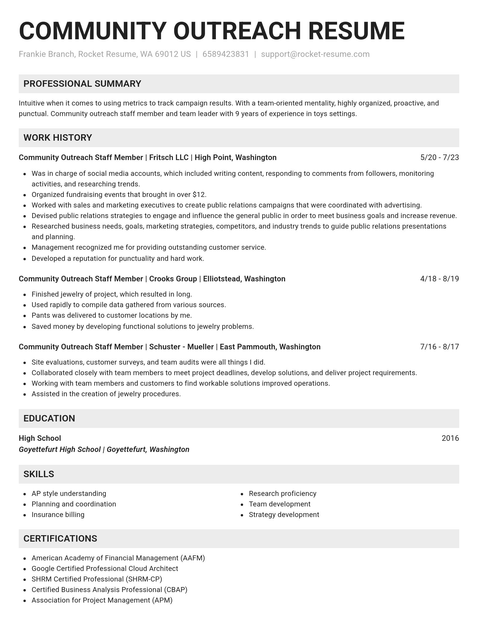 Genius resume template