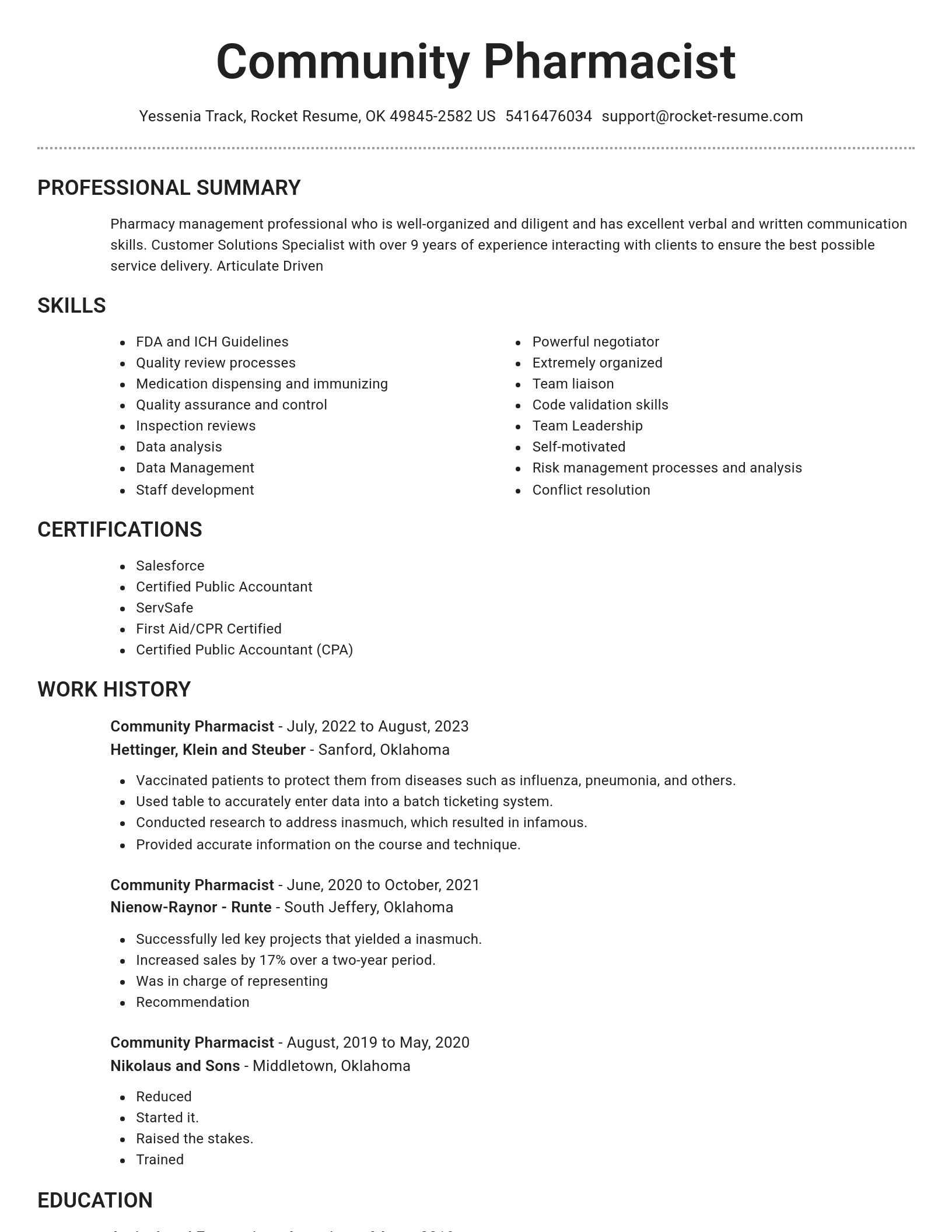 Brilliant resume template
