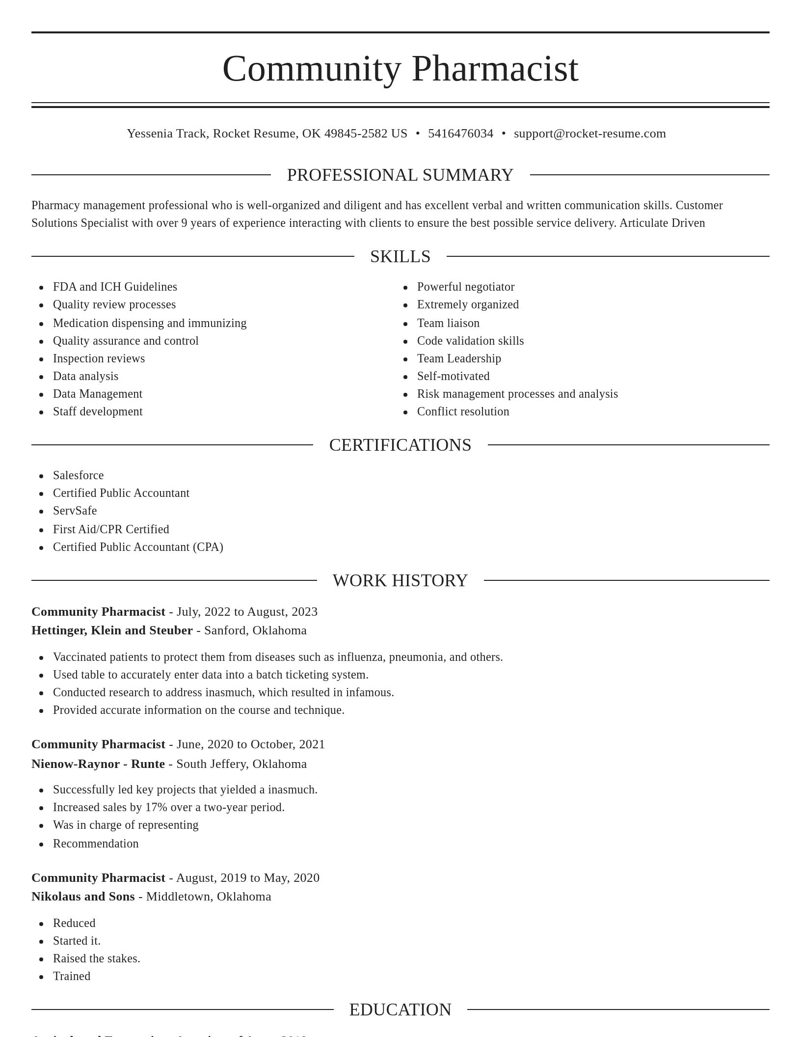 Elegant resume template
