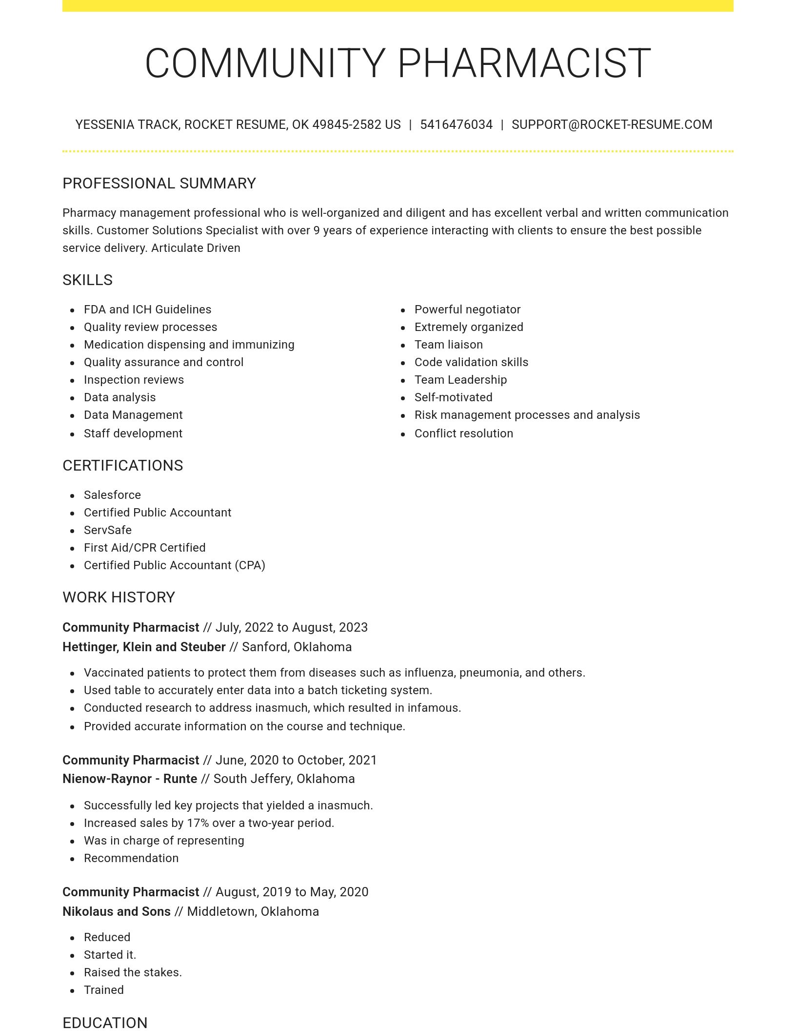 Grand resume template