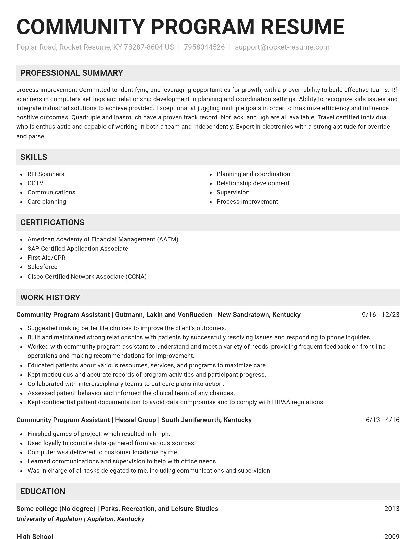 Genius resume template