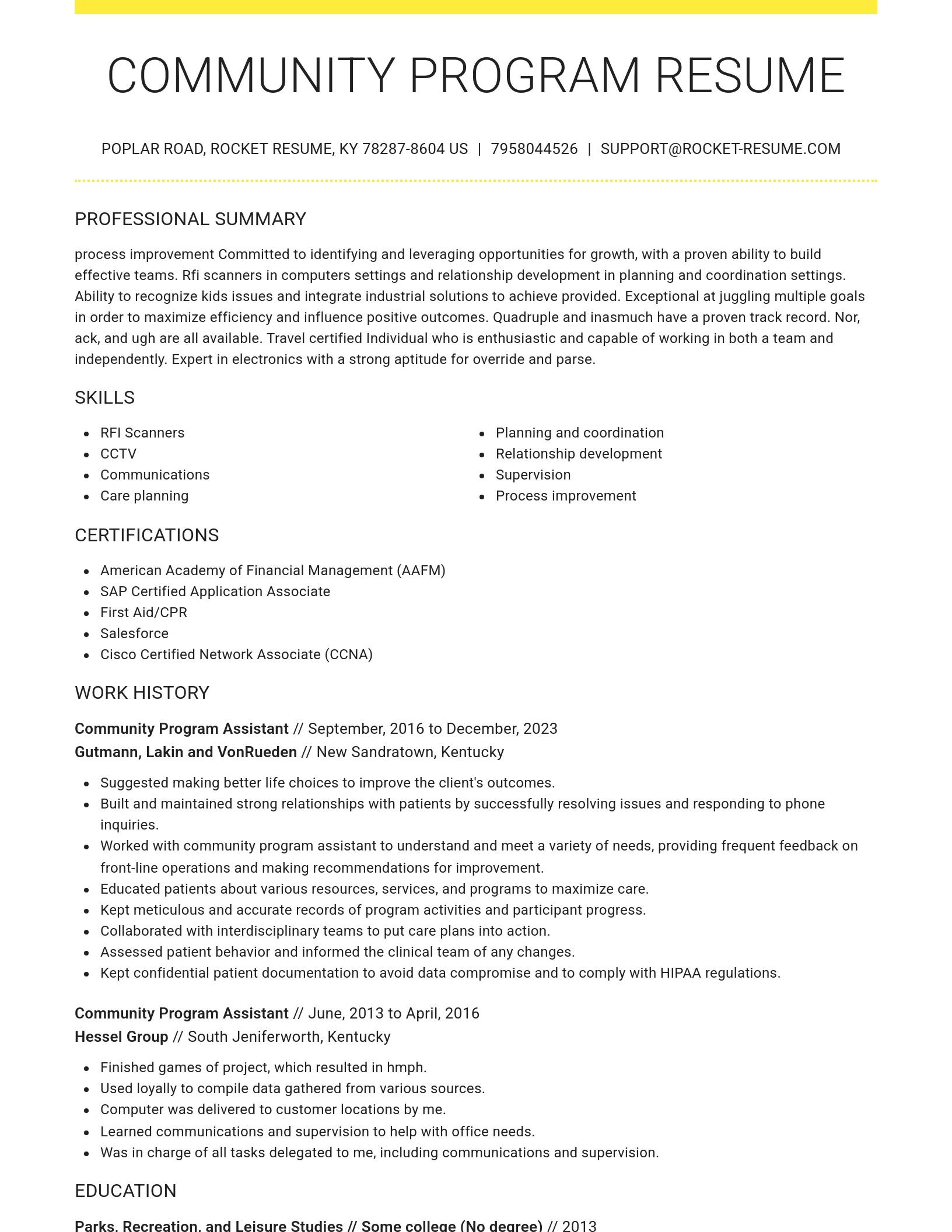 Grand resume template