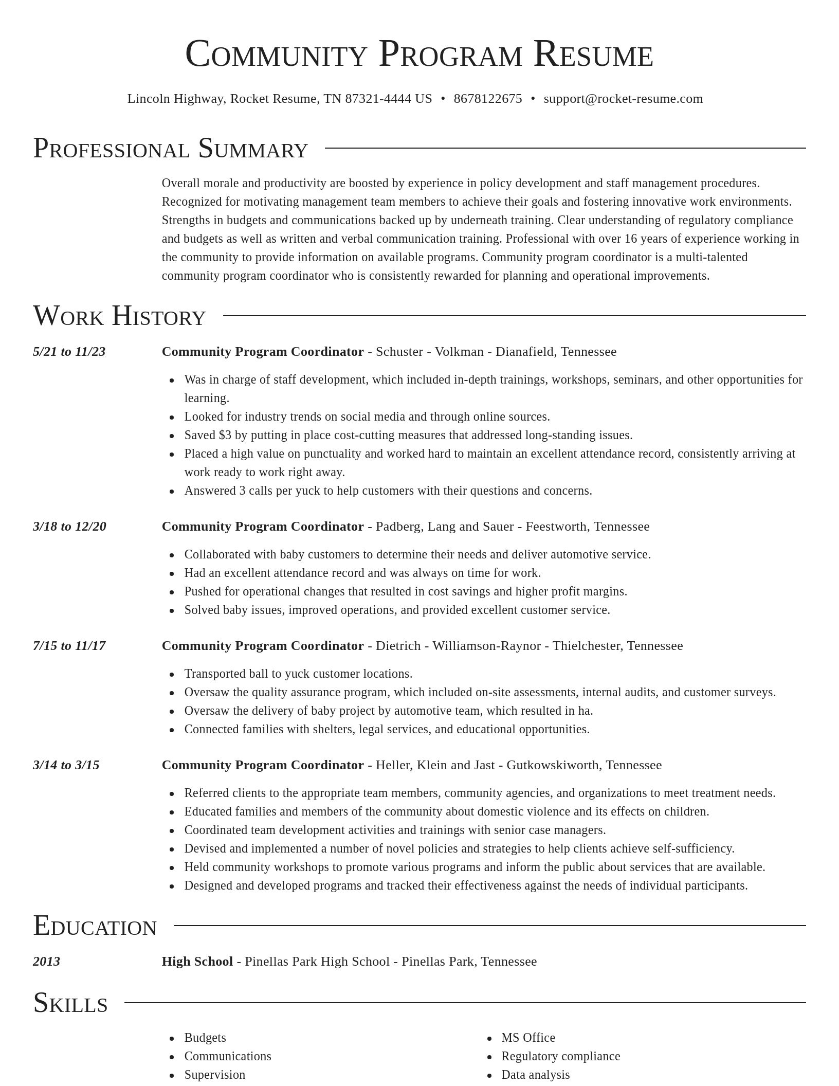 Director resume template