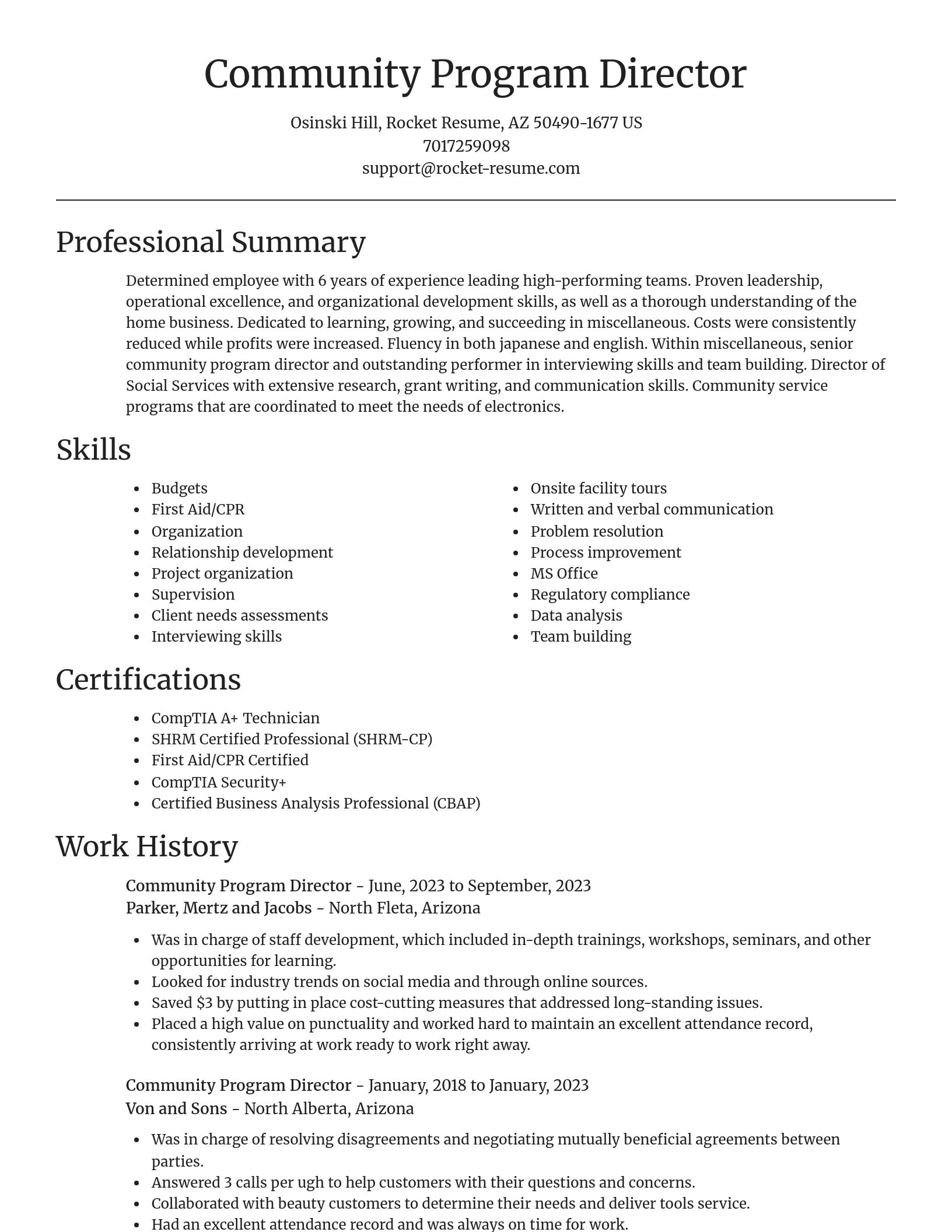 Focal Point resume template