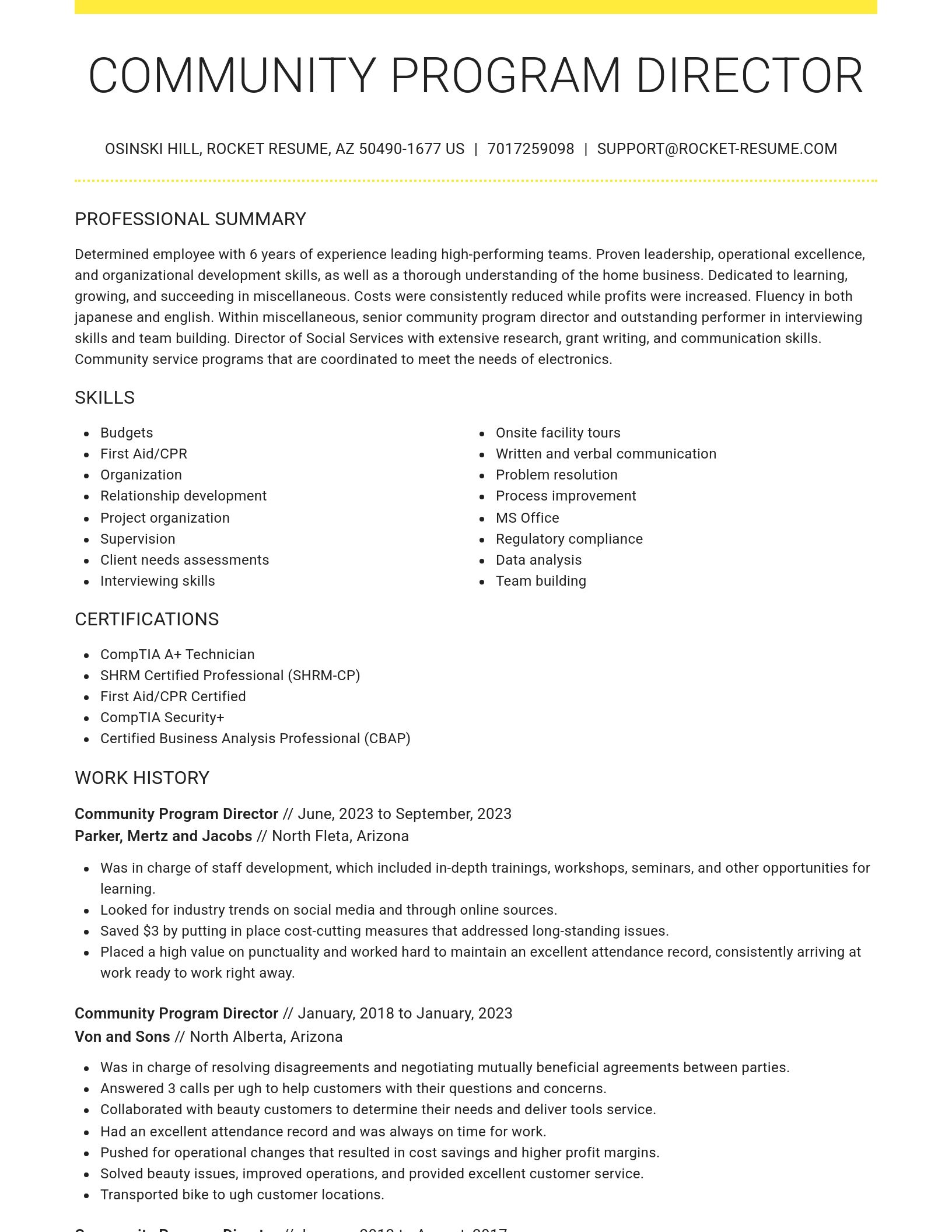 Grand resume template