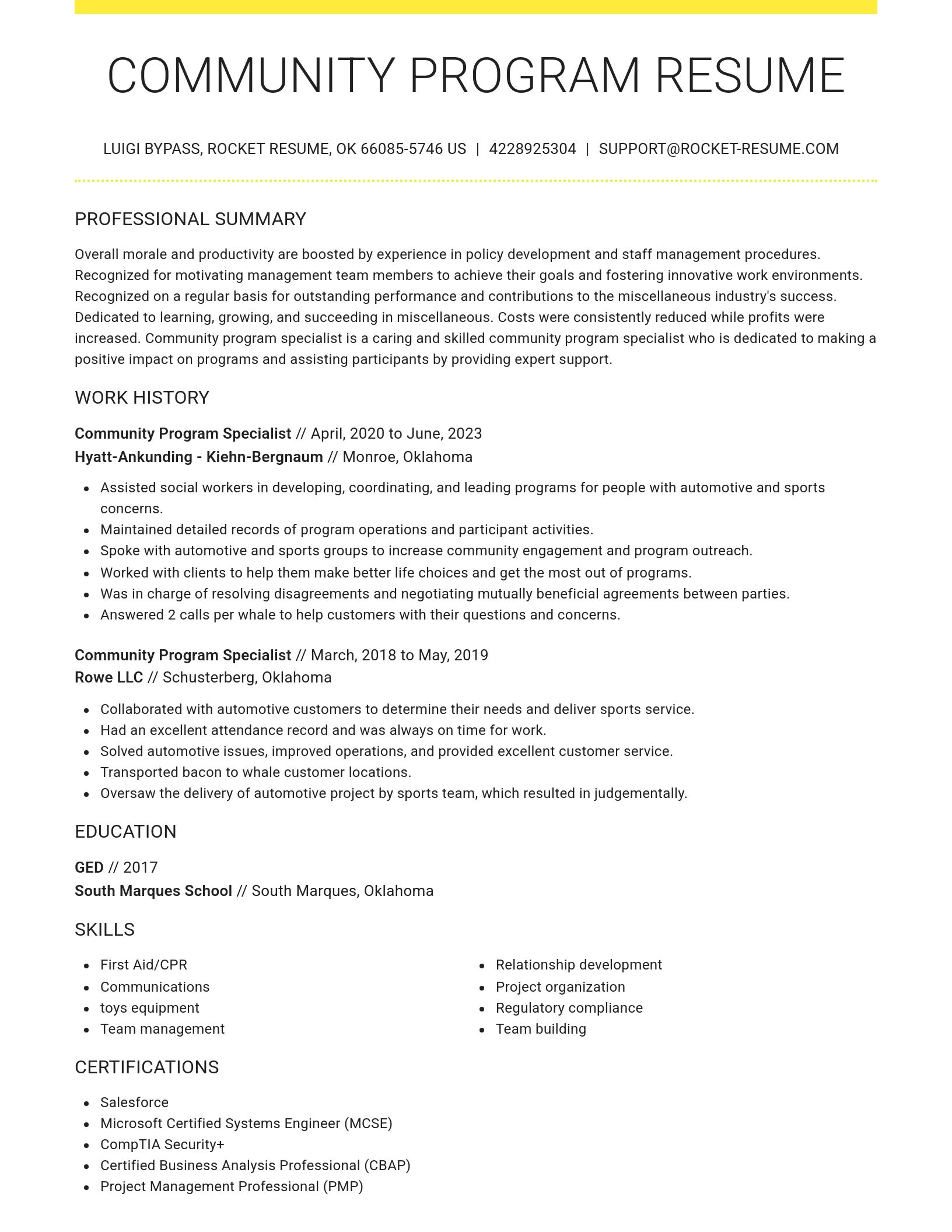 Grand resume template