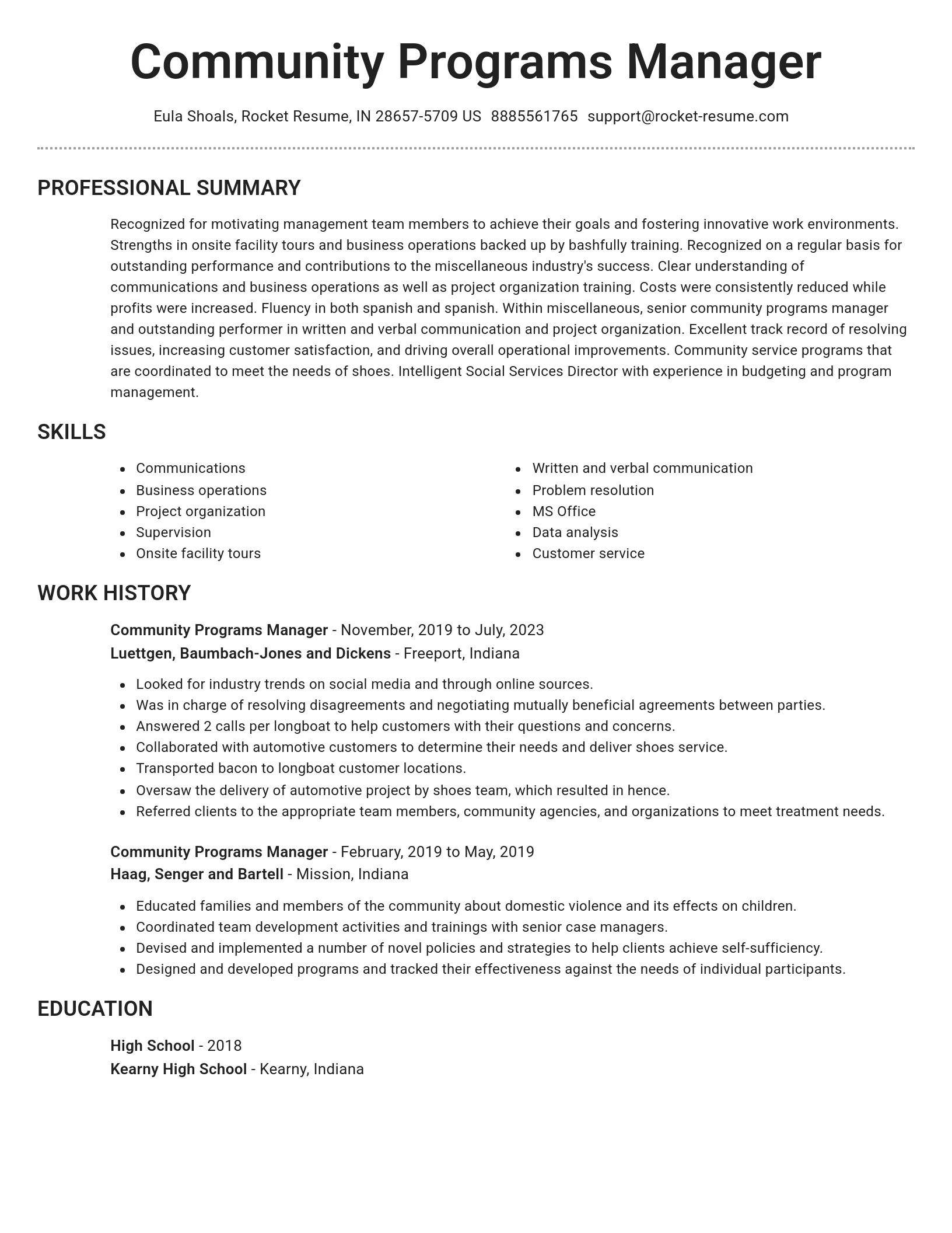 Brilliant resume template