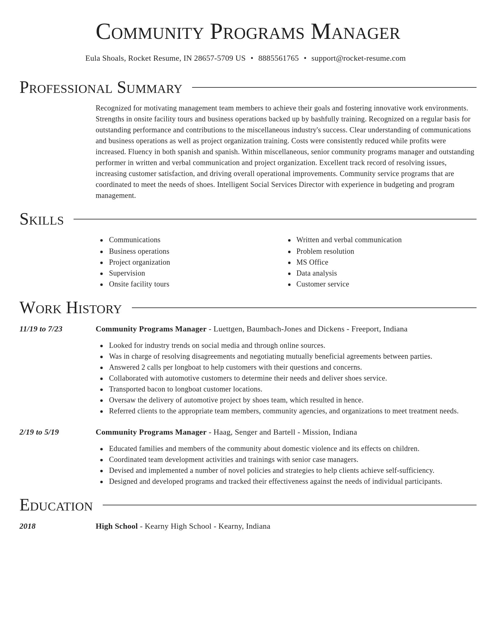 Director resume template
