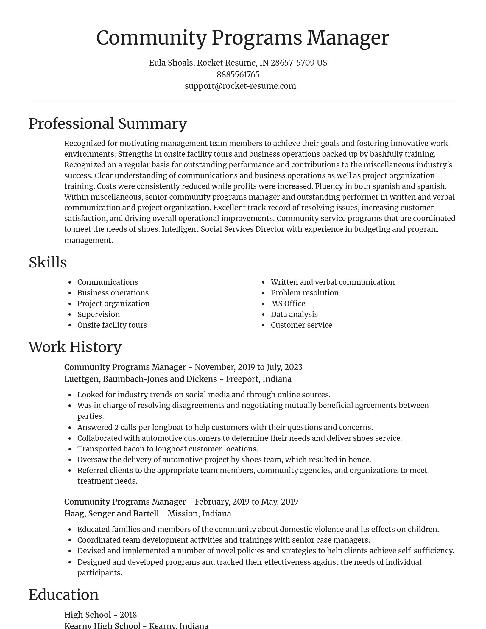 Focal Point resume template