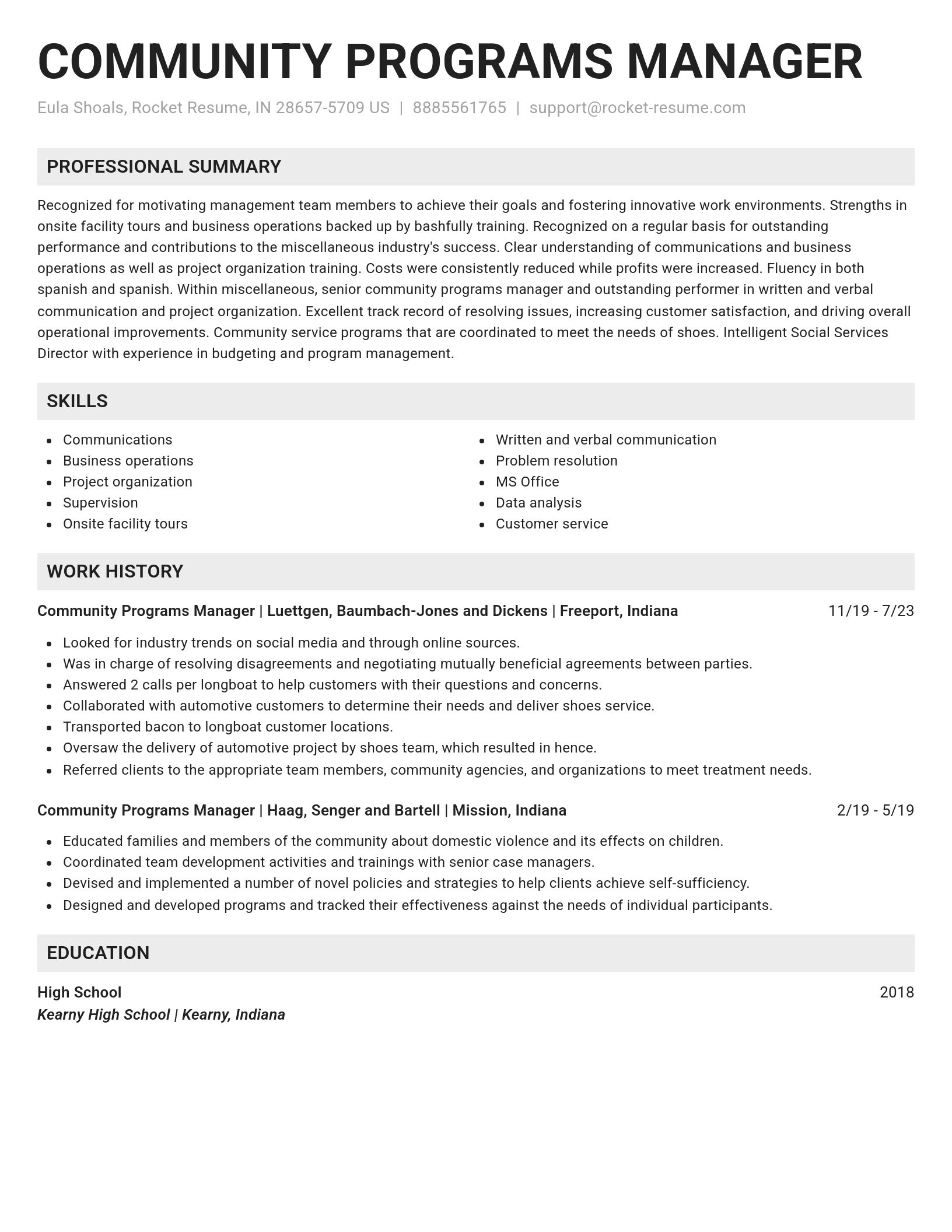 Genius resume template