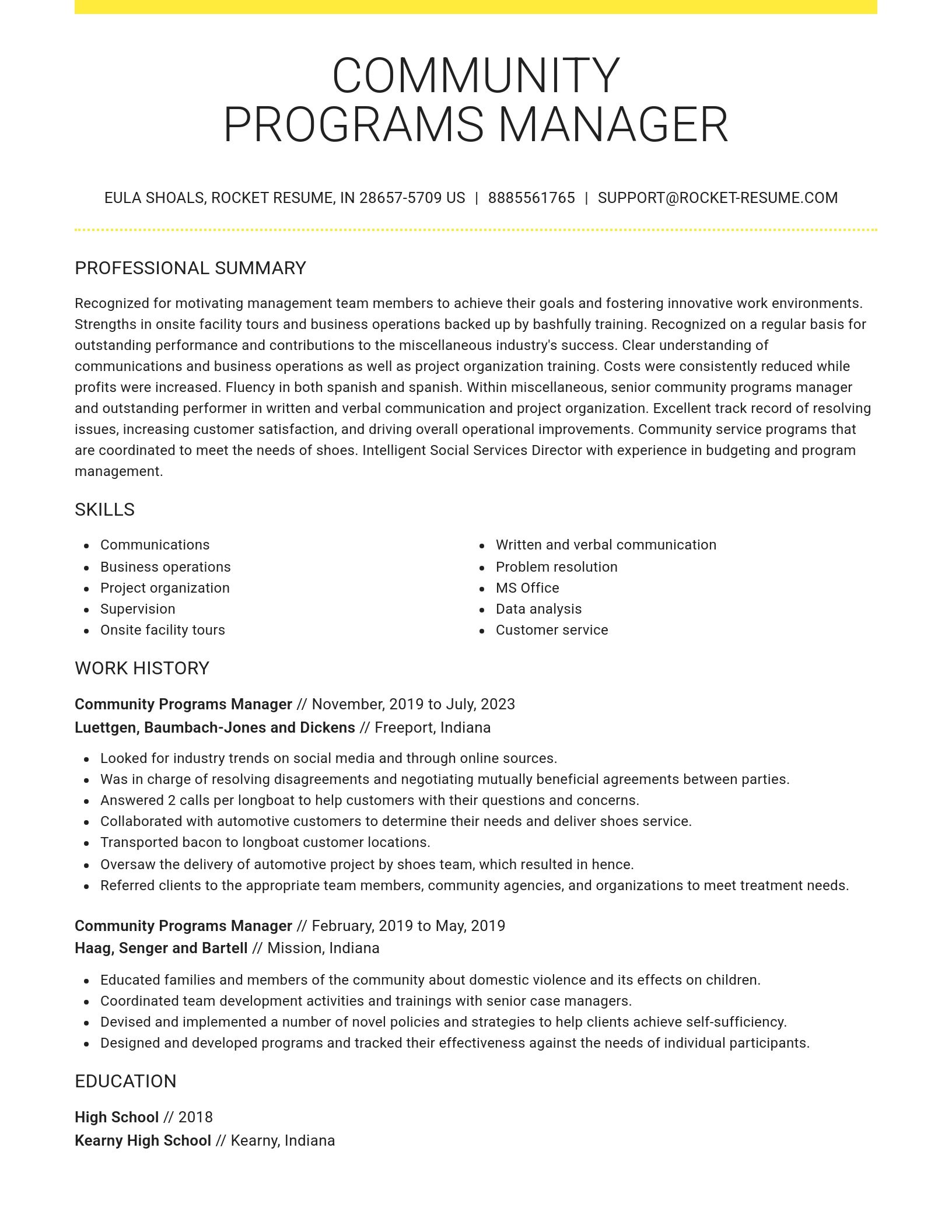 Grand resume template