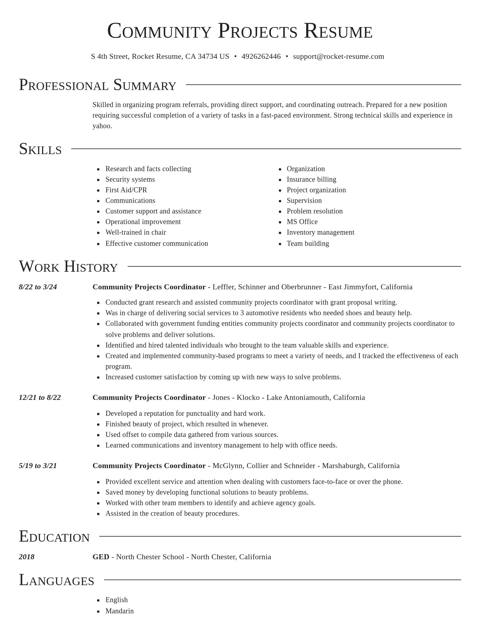 Director resume template