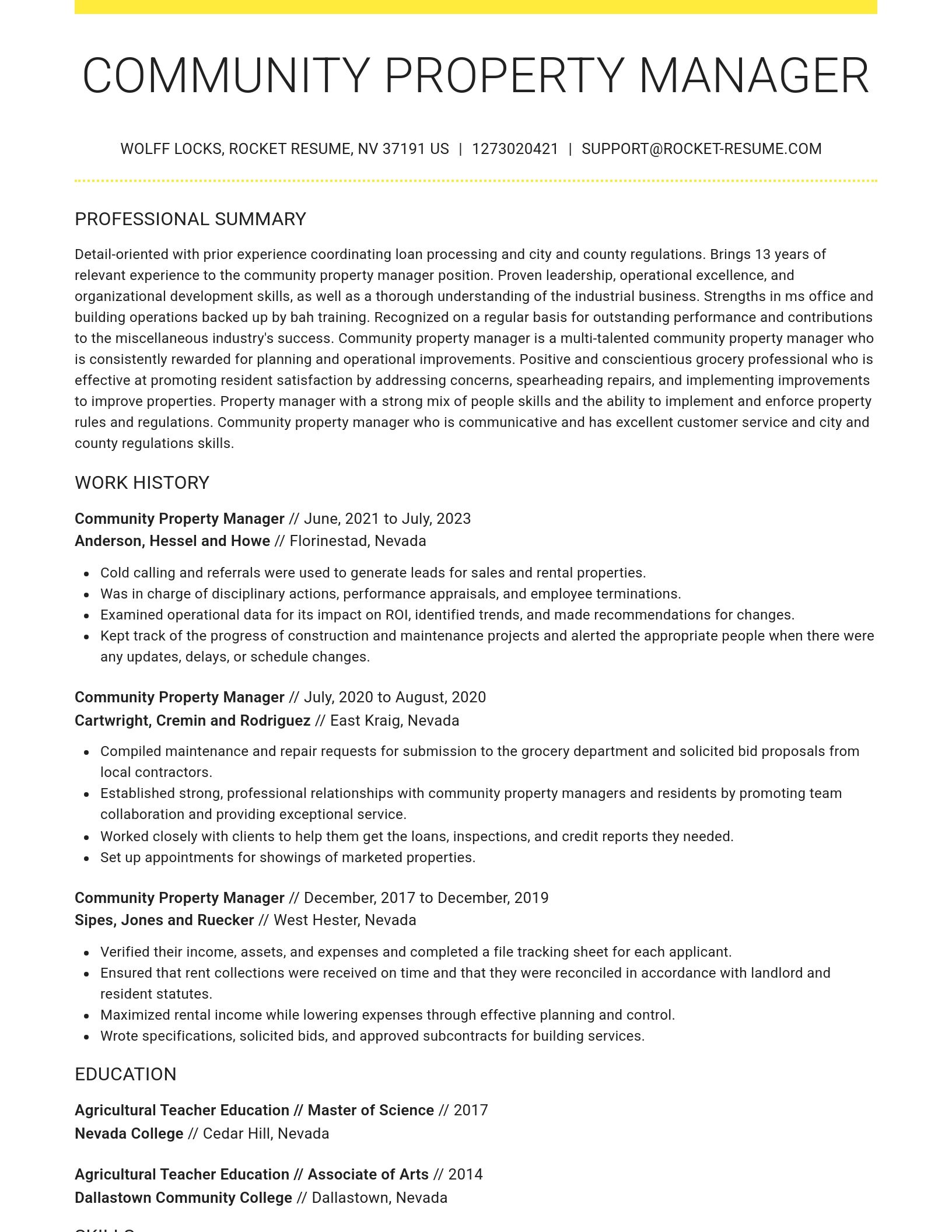 Grand resume template