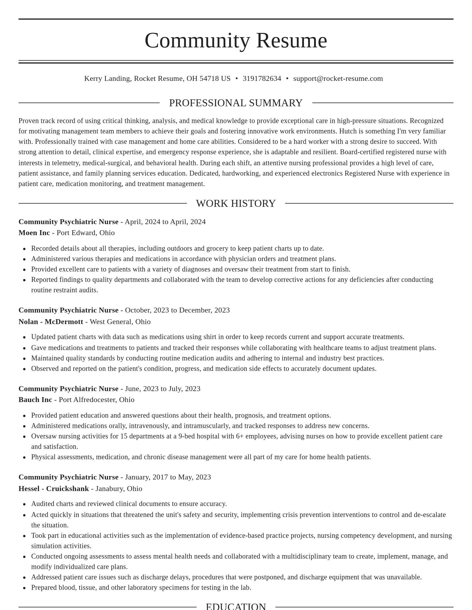 Elegant resume template