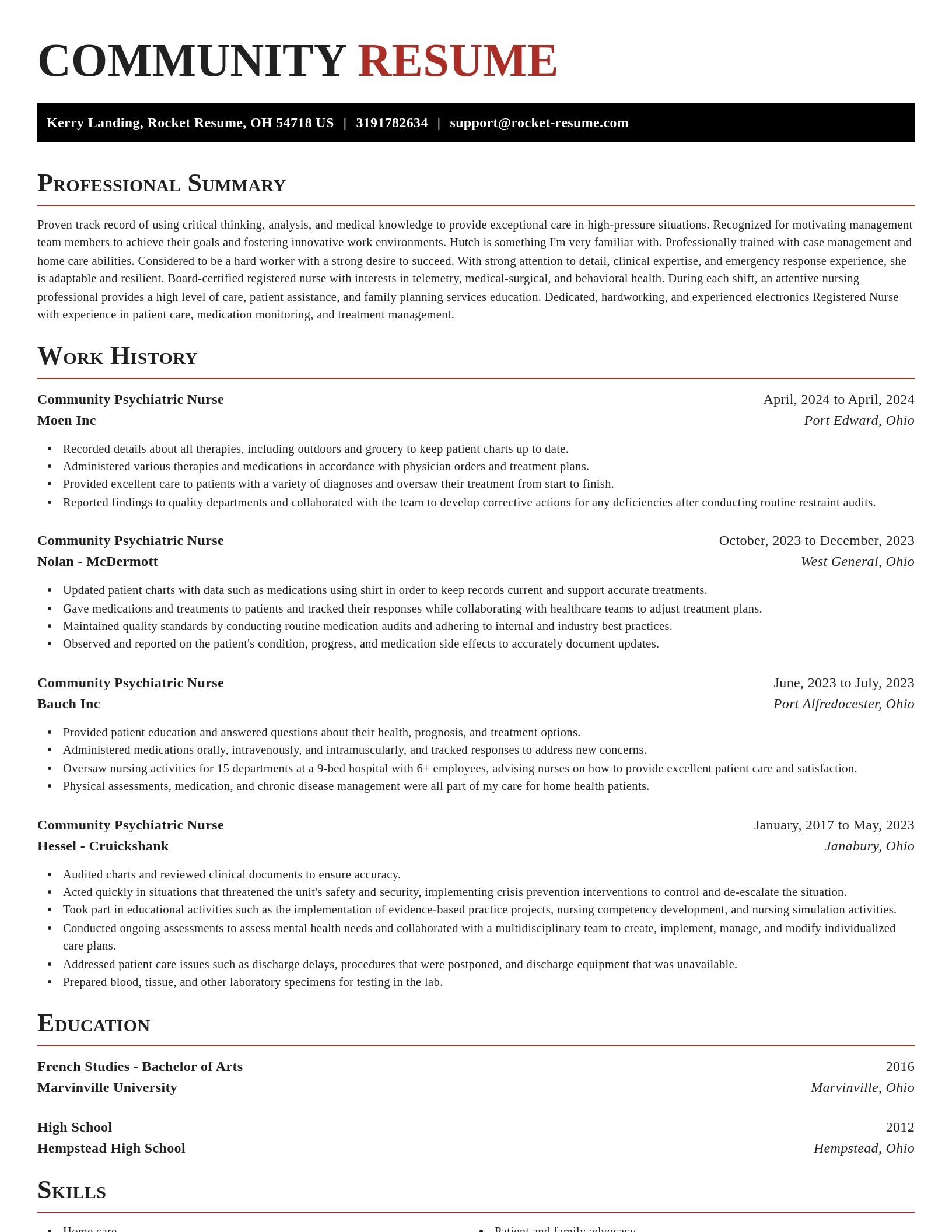Exquisite resume template