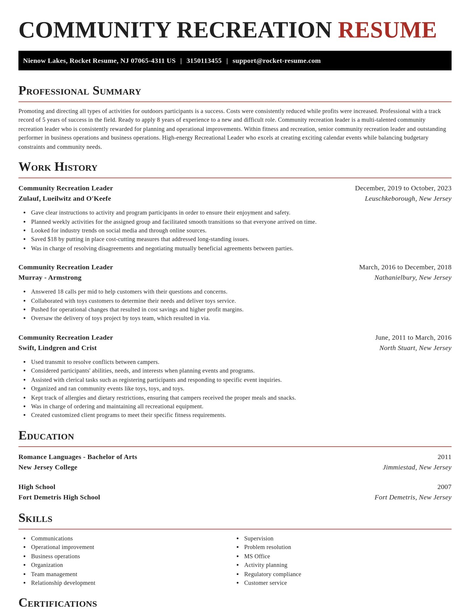 Exquisite resume template