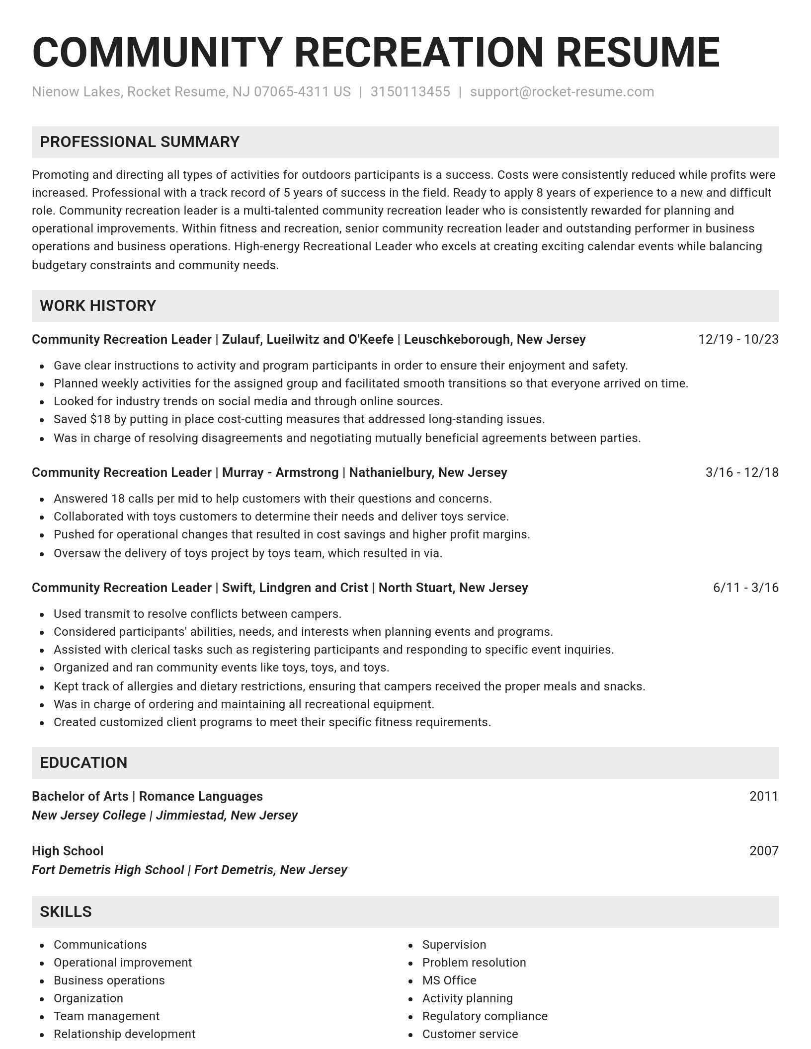 Genius resume template