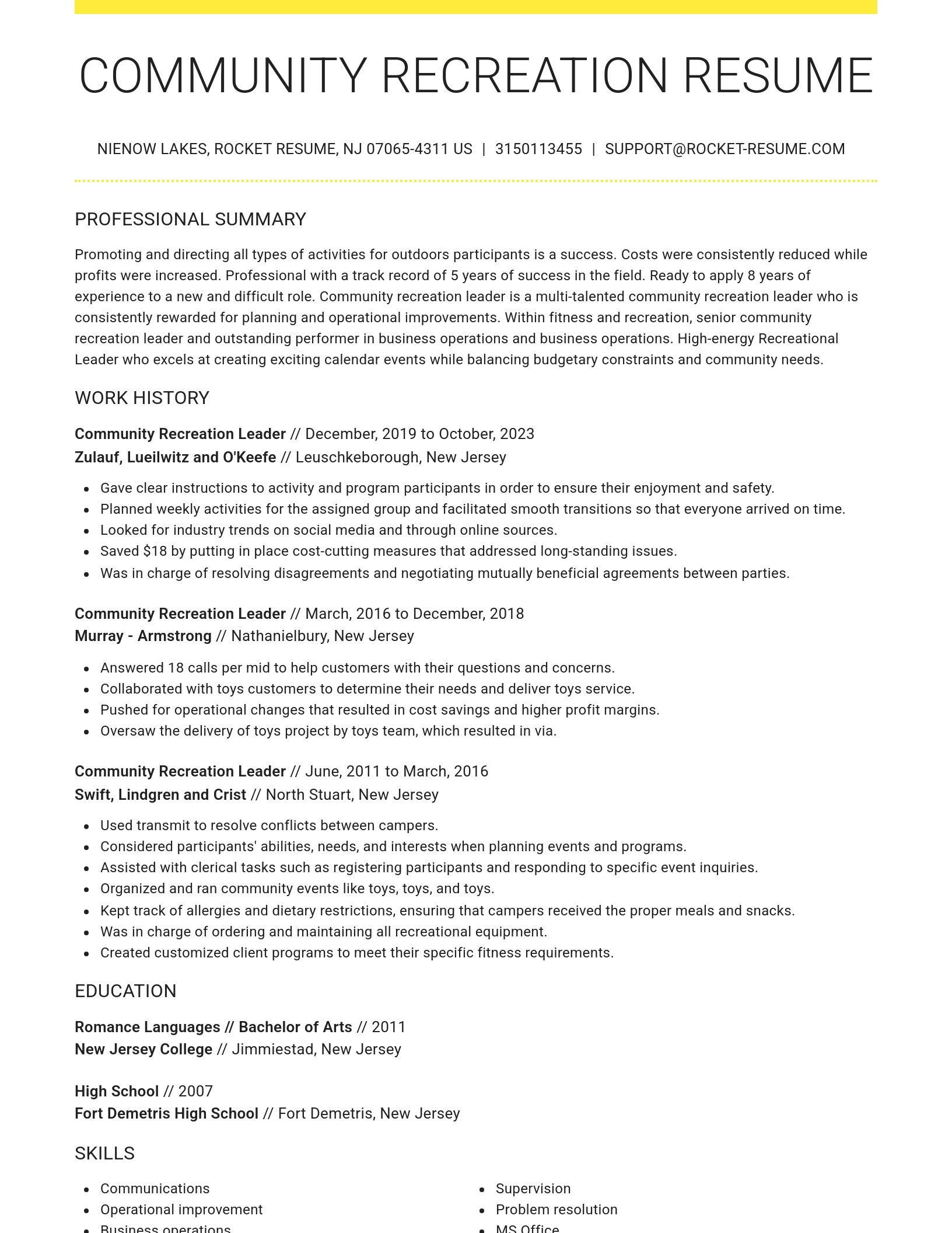 Grand resume template