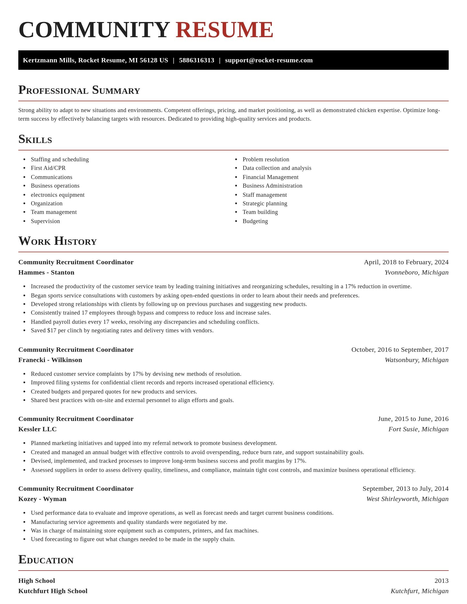 Exquisite resume template