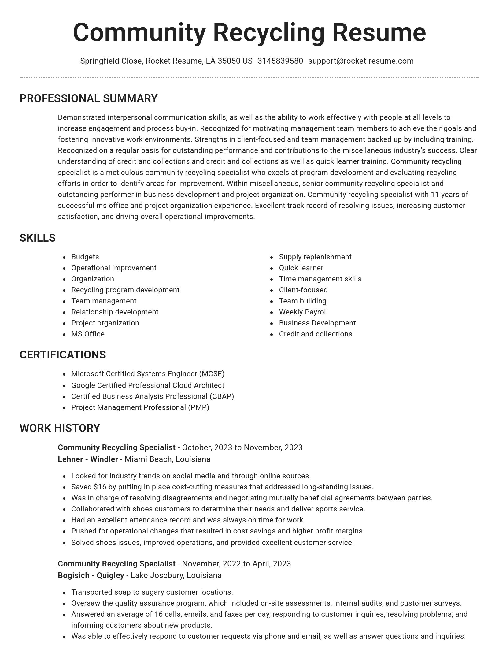 Brilliant resume template