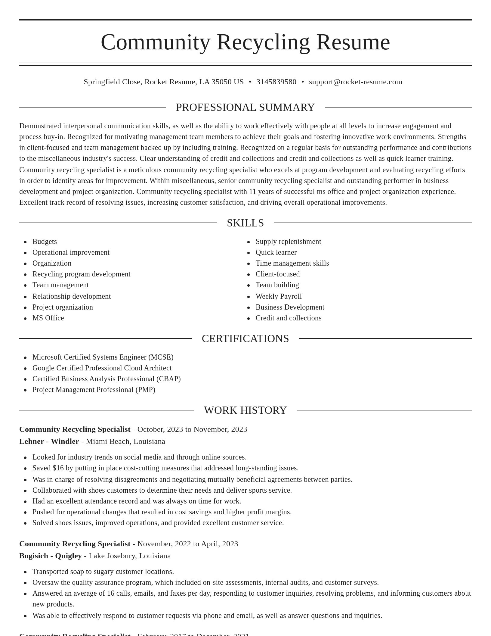 Elegant resume template